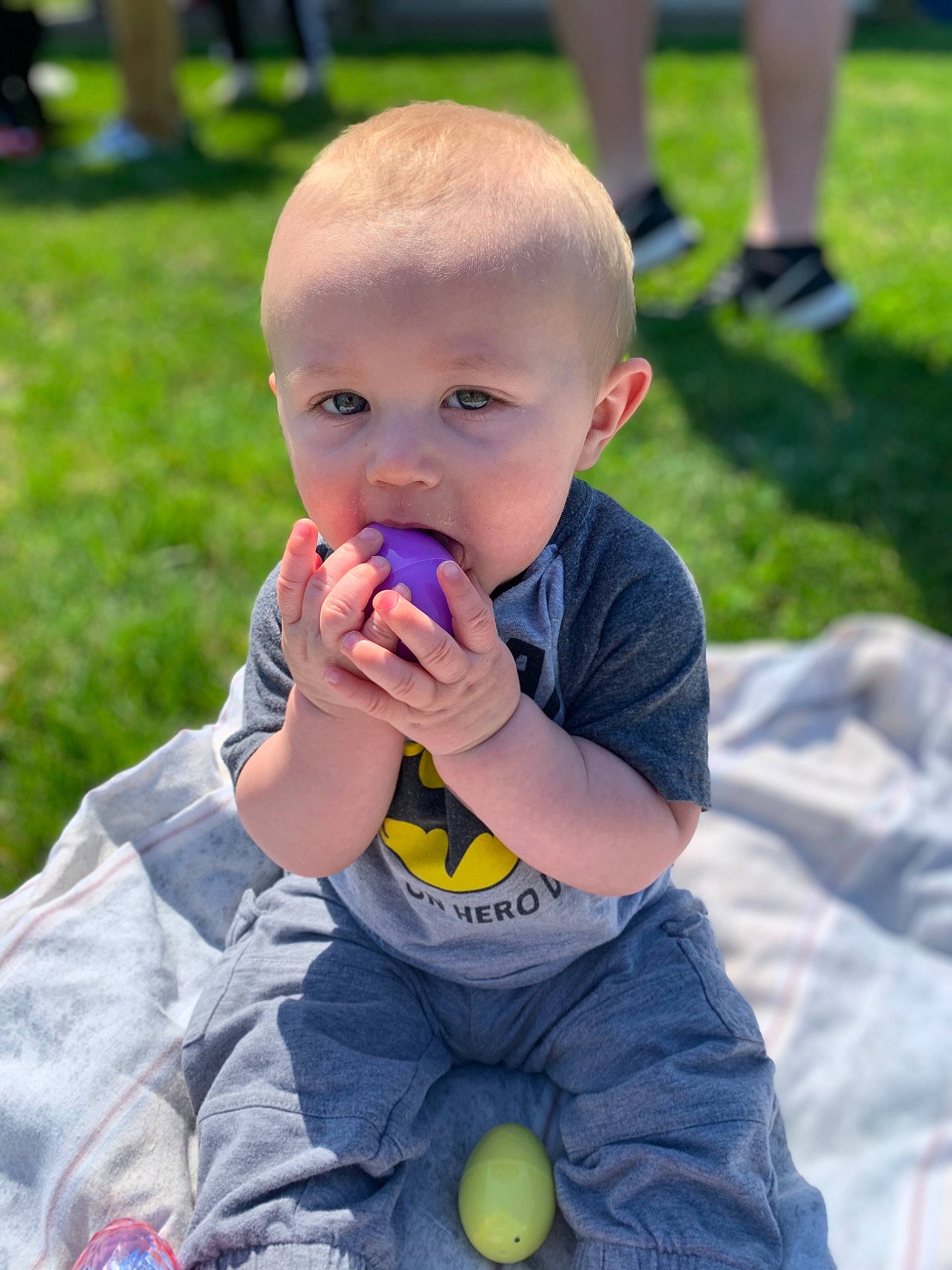 Drake joined the competition — help win amazing prizes! baby, baby_toddler_clothing, child, event, fun, grass, green, happy, head, leisure, people, person, play, recreation, shorts, sitting, summer, thumb, toddler, vacation
