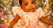 Essence joined the competition — help win amazing prizes! baby, child, dress, flower, butterfly, garden, castle, lantern, rose, daisy, headband, portrait, smile, flower_bed, nature, outdoor, fantasy, cute, pretty, glowing