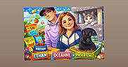 Watson participe au concours pour gagner de l'argent avec cette photo : cartoon, illustration, person, rabbit, cat, cat_tree, pet_shop, food_bowl, colorful, background, animal, litter_box, box, hat, smile, outdoor, playful, names, sign, characters