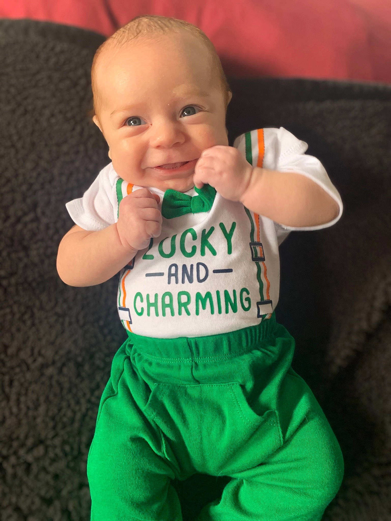 Carsyn joined the competition — help win amazing prizes! arm, baby, baby_products, baby_toddler_clothing, cheek, child, face, finger, fun, gesture, happy, head, nail, person, play, skin, sleeve, smile, t_shirt, thumb