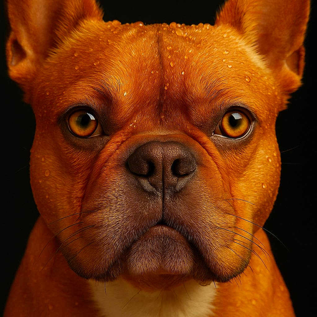 Volt a rejoint le concours — aidez-le/la à gagner de superbes lots ! animal, black_background, brown_fur, canine, close_up, detailed, dog, ears, expression, eyes, focused, macro, muzzle, nose, pet, portrait, studio, wet_fur, whiskers, white_chest