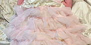 Ashlee joined the competition — help win amazing prizes! baby, sleeping, infant, dress, pink, lace, headband, bow, blanket, soft_fabric, cute, peaceful, newborn, child, portrait, indoors, resting, small_hands, baby_clothing, delicate