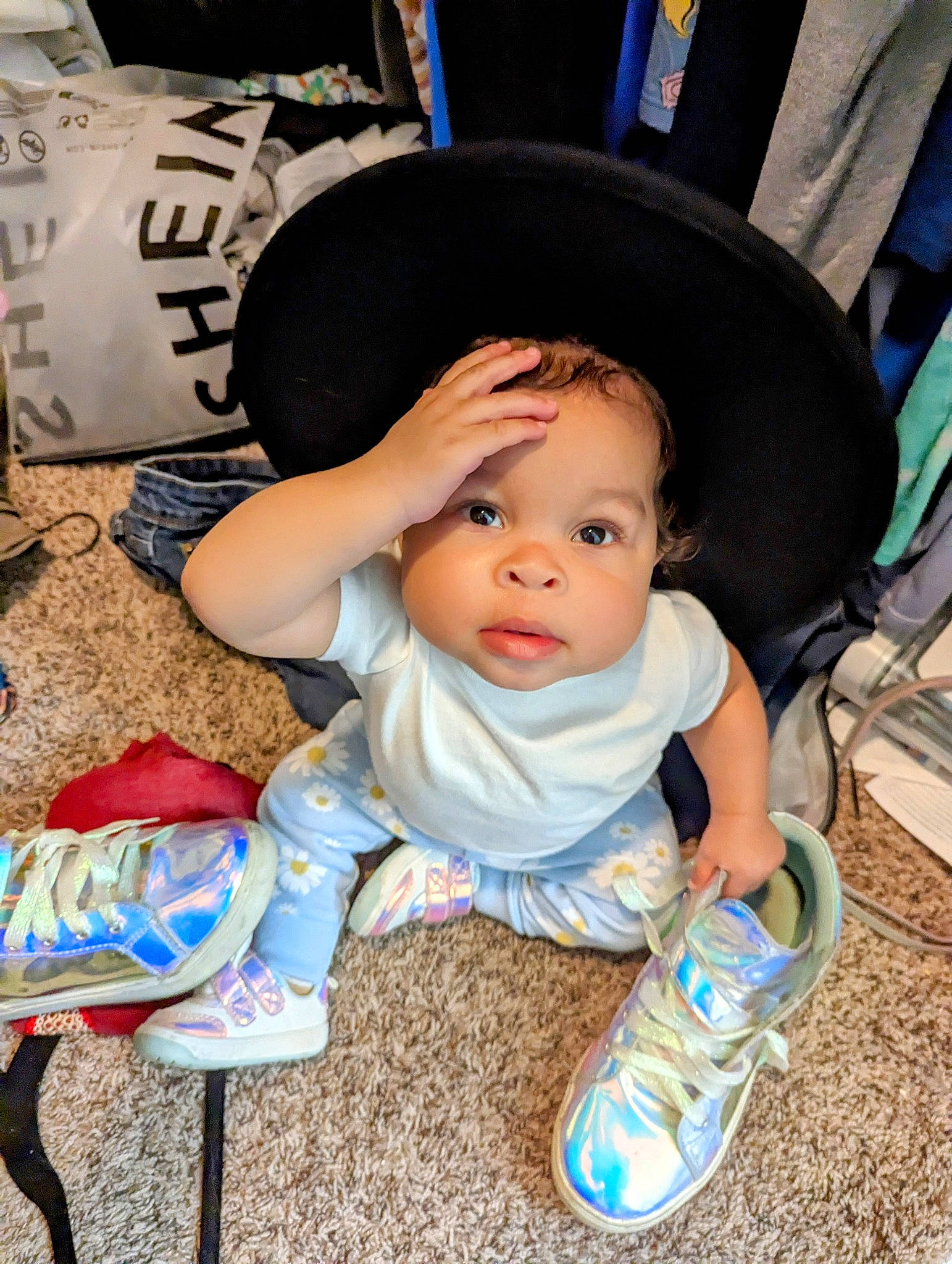Amaya joined the competition — help win amazing prizes! automotive_tire, baby, baby_products, baby_toddler_clothing, blue, cheek, child, electric_blue, fashion_accessory, flooring, fun, hat, mammal, people, person, play, shoe, sitting, sleeve, smile