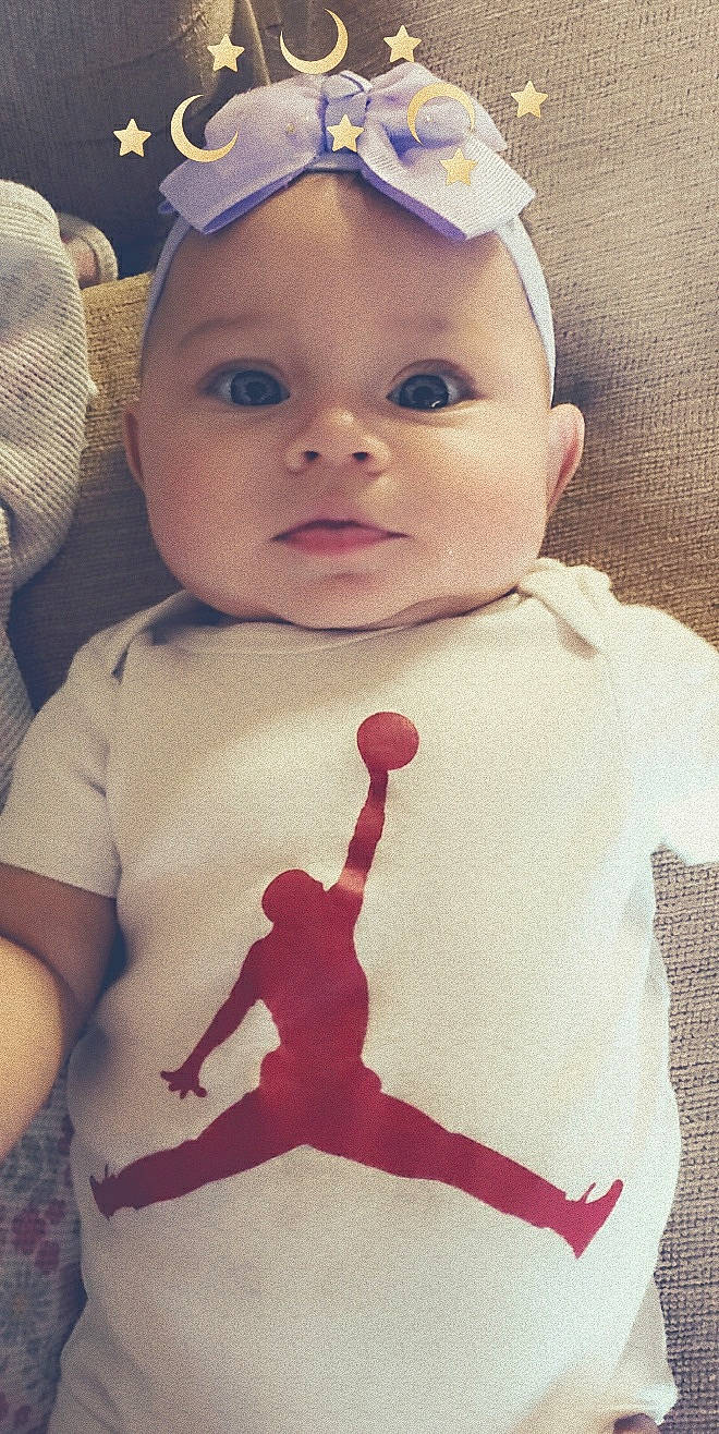 Dream joined the competition — help win amazing prizes! baby, baby_toddler_clothing, cheek, child, cool, ear, eye, face, forehead, hair_accessory, head, headgear, lip, nose, person, pink, product, skin, smile, t_shirt