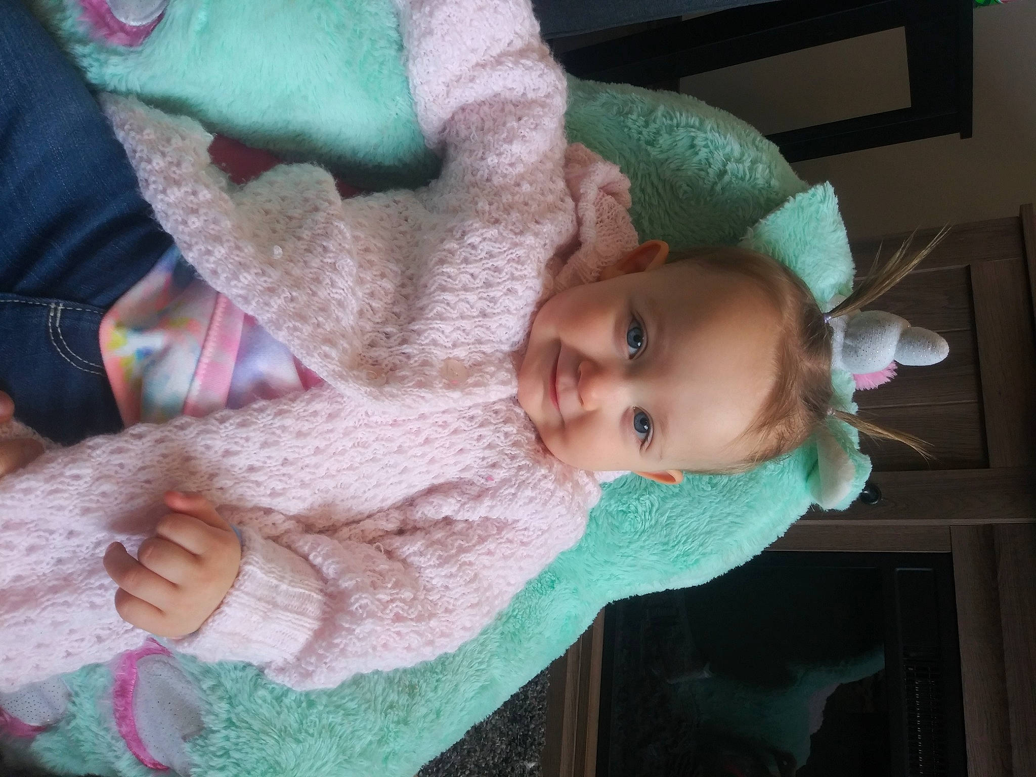 Katherine joined the competition — help win amazing prizes! baby, baby_products, baby_toddler_clothing, cheek, child, clothing, creative_arts, eye, finger, green, head, headgear, iris, joy, nose, person, pink, skin, sleeve, toddler