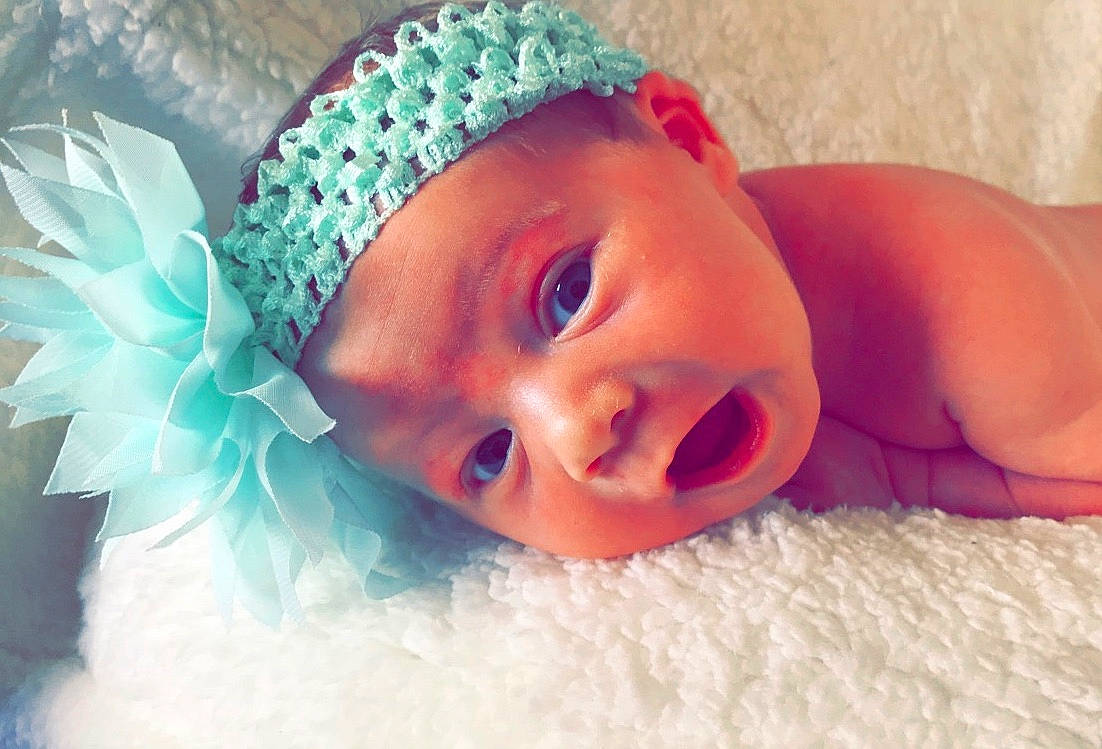 Amia joined the competition — help win amazing prizes! cheek, child, close_up, eye, face, forehead, girl, hair_accessory, happiness, head, headband, headgear, headwear, infant, lip, mouth, nose, person, product, skin