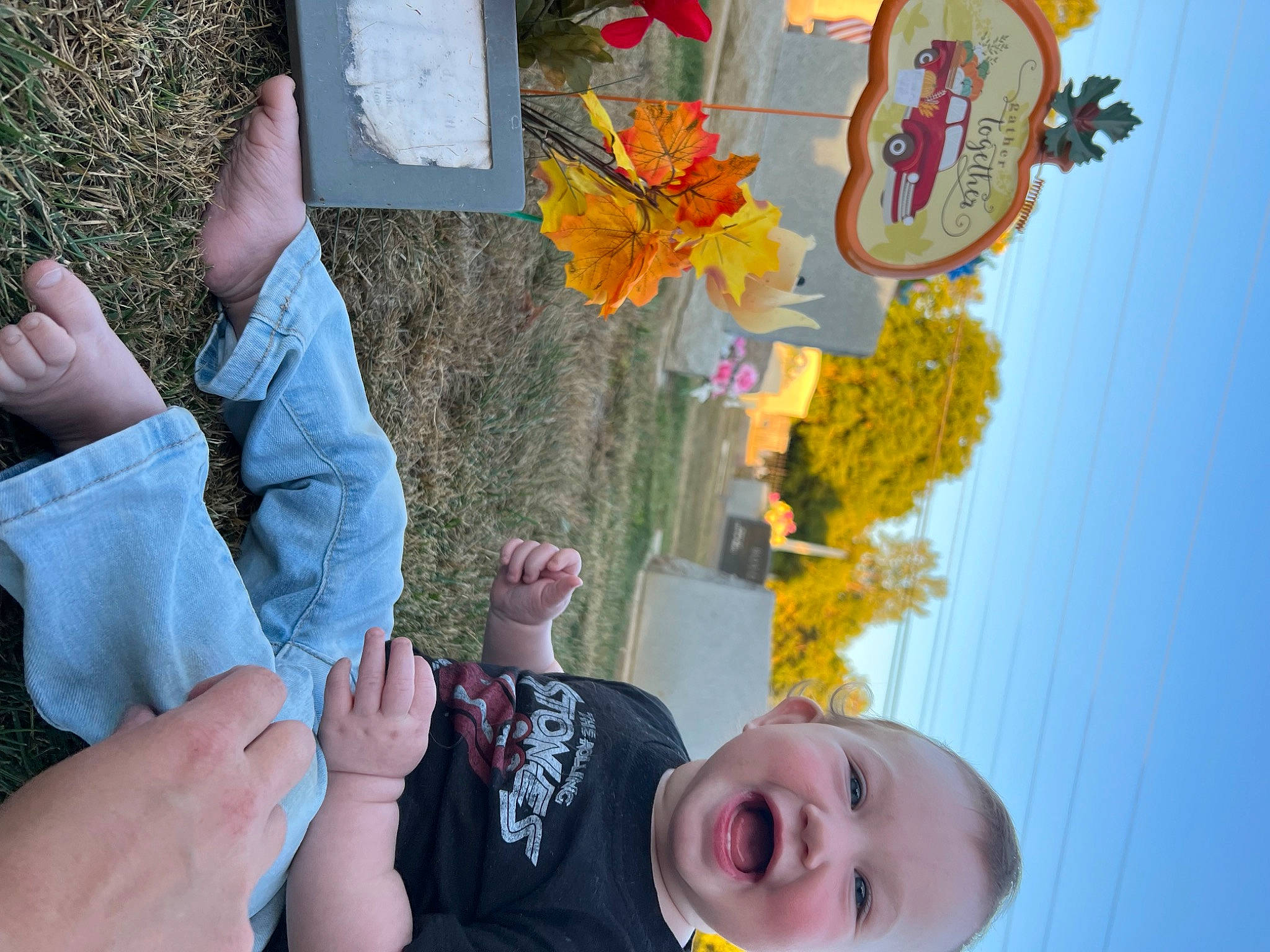 Eden joined the competition — help win amazing prizes! finger, flower, fun, gesture, grass, green, happy, leaf, leisure, orange, people, people_in_nature, person, photograph, plant, sky, smile, summer, toddler, tree