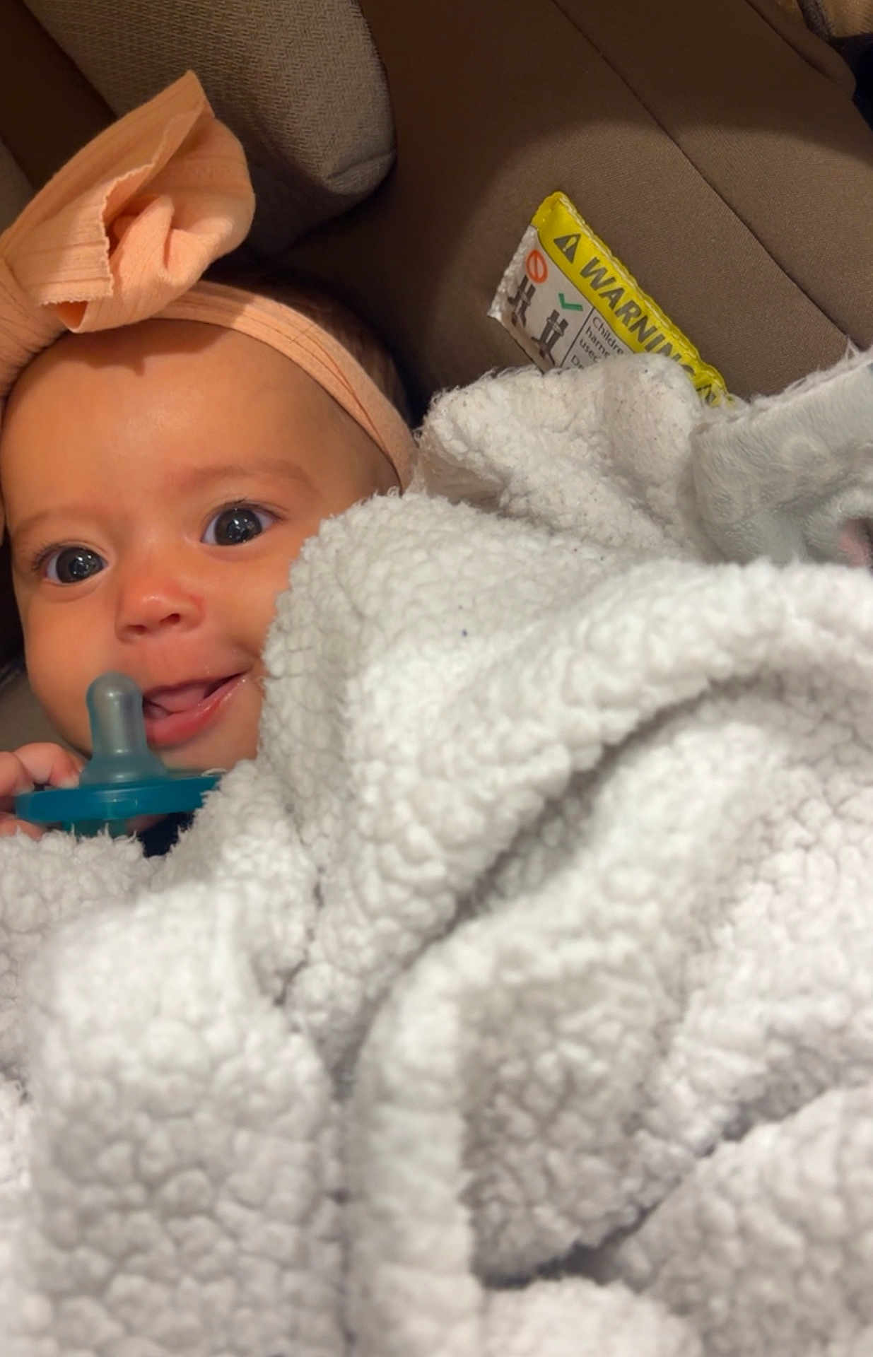 Yasliet joined the competition — help win amazing prizes! baby, blanket, pacifier, headband, bow, infant, face, eyes, smile, cozy, soft, fabric, child, cute, portrait, indoor, warm, comfort, person, closeup