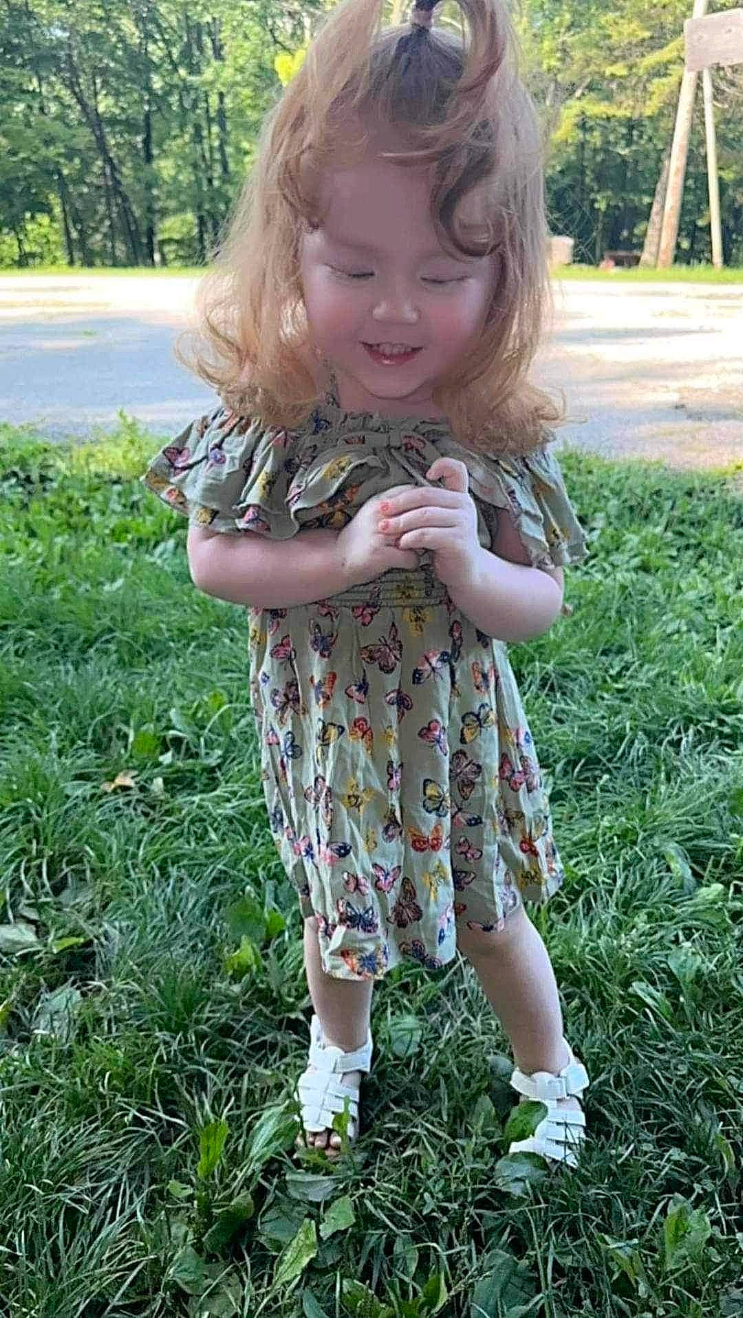 Serenity joined the competition — help win amazing prizes! baby_toddler_clothing, blond, botany, child, garden, grass, groundcover, happy, joy, lawn, leaf, meadow, pattern, people_in_nature, person, plant, sleeve, smile, summer, terrestrial_plant
