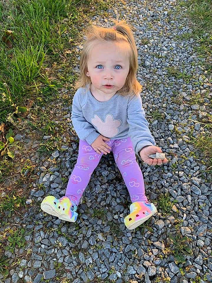 Haven Grace is registered to the contest to win money with this photo: child, grass, leaf, person, pink, plant, play, toddler