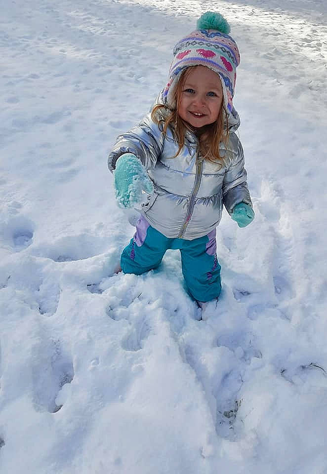 Haven Grace joined the competition — help win amazing prizes! child, electric_blue, eye, face, facial_expression, freezing, fun, geological_phenomenon, happy, head, headwear, ice_cap, joy, leisure, outerwear, people_in_nature, person, recreation, slope, smile