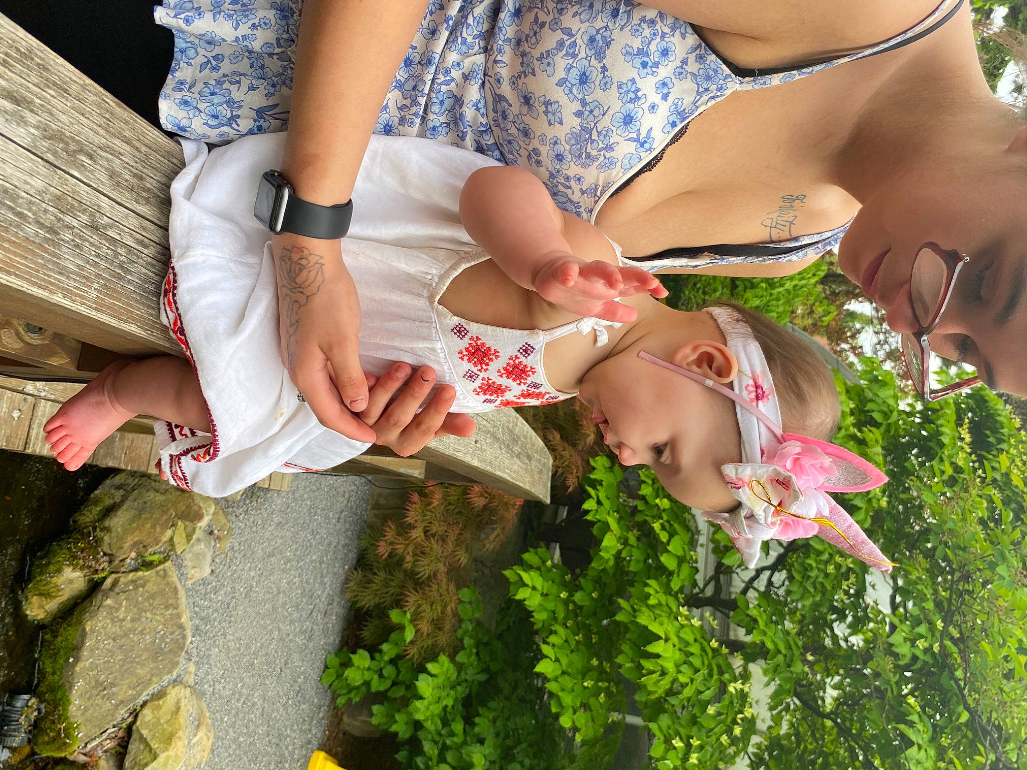 Phoenix is registered to the contest to win money with this photo: abdomen, brassiere, chest, dress, event, eyewear, fun, gesture, grass, happy, human_leg, leisure, people_in_nature, person, plant, summer, thigh, tree, trunk, waist