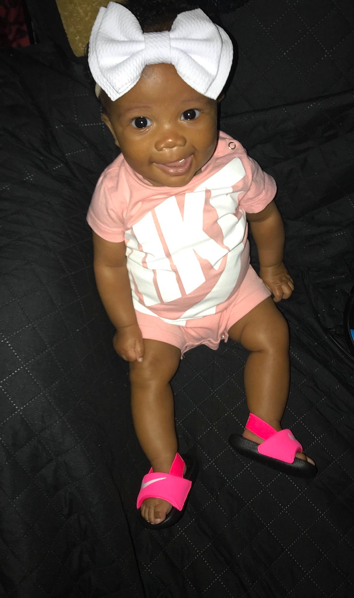 Laryha is registered to the contest to win money with this photo: baby, baby_toddler_clothing, child, person, pink, skin, toddler