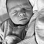 Aymen a rejoint le concours — aidez-le/la à gagner de superbes lots ! baby, black_and_white, blanket, child, closeup, cozy, cute, face, human, indoors, infant, monochrome, newborn, peaceful, portrait, resting, sleep, sleeping, soft, wrapped