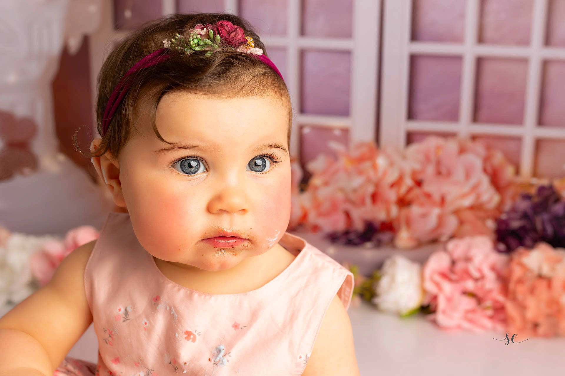 Iryna participe au concours pour gagner de l'argent avec cette photo : baby, baby_toddler_clothing, beauty, child, dress, eyebrow, eyelash, flower, happy, headgear, headpiece, iris, lip, person, petal, photograph, pink, plant, skin, toddler
