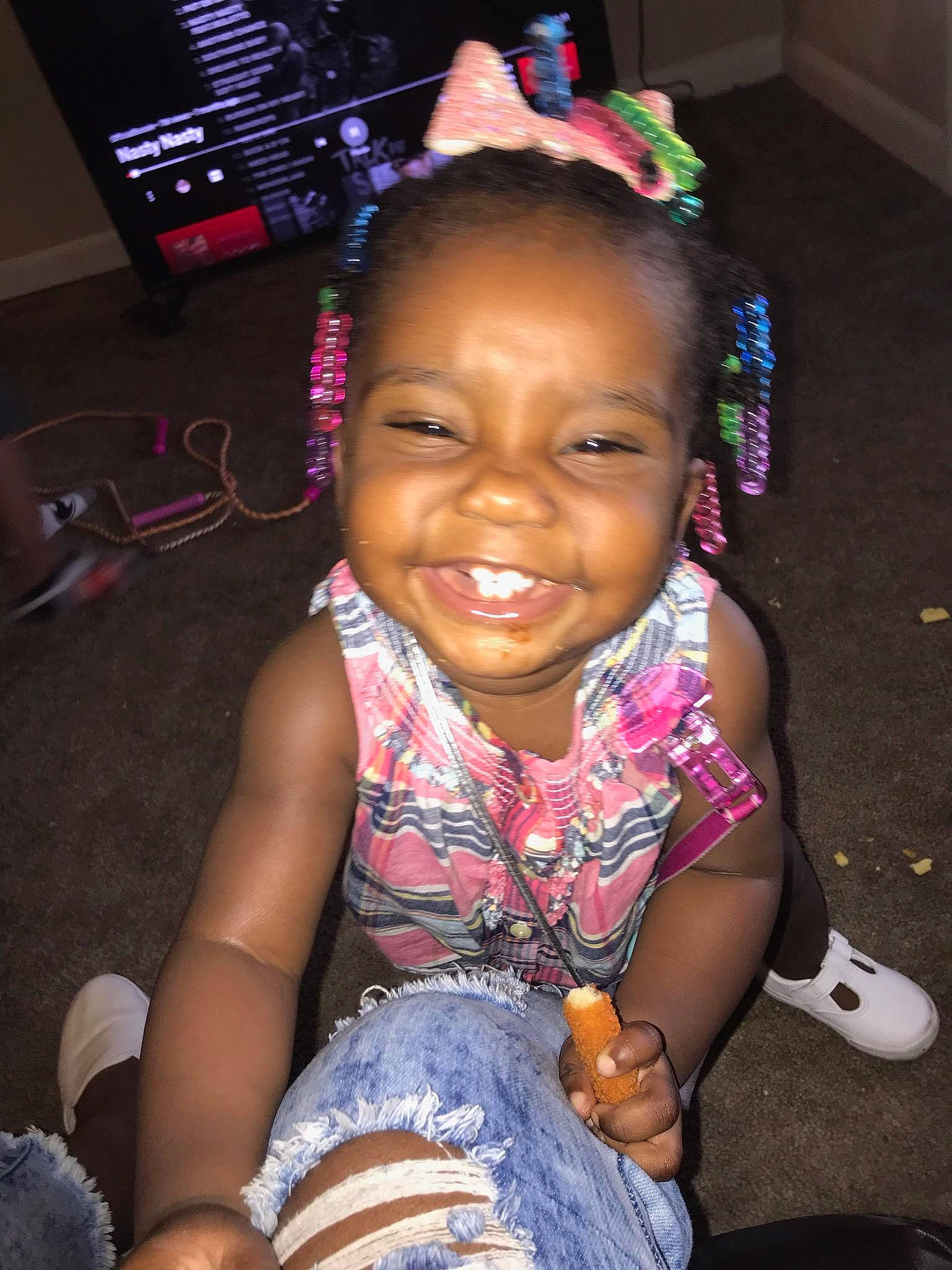 Blessings joined the competition — help win amazing prizes! adaptation, black_hair, child, fun, joy, party, person, smile, toddler