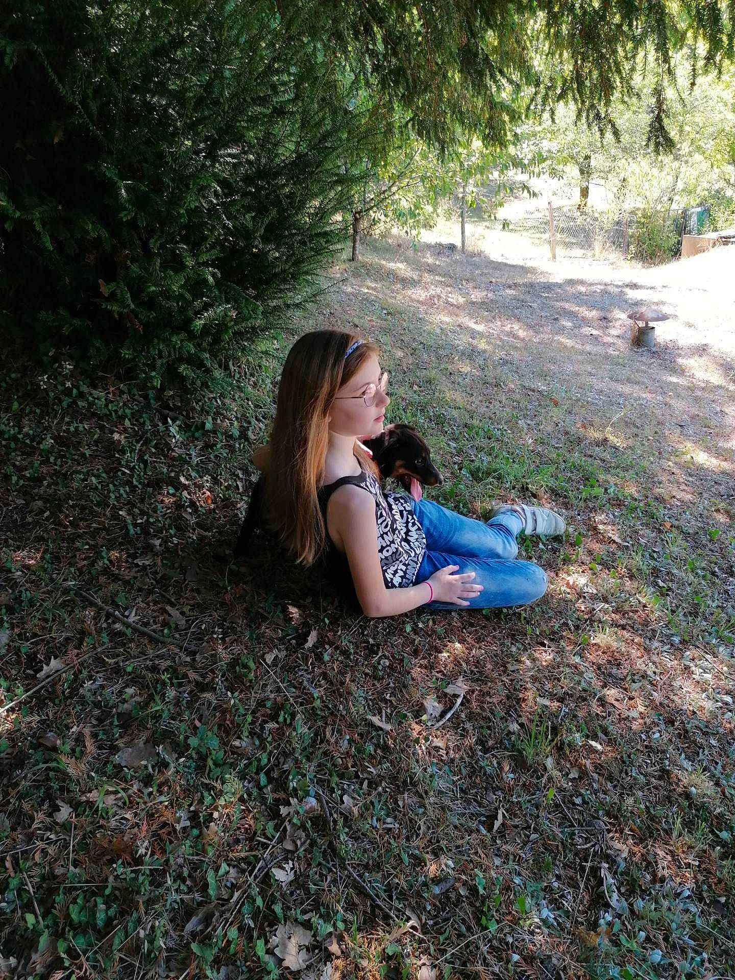 Aziliz Cosnard participe au concours pour gagner de l'argent avec cette photo : branch, deciduous, forest, fun, grass, grass_family, groundcover, human_leg, landscape, lawn, leisure, natural_environment, people_in_nature, person, plant, sunlight, tints_and_shades, tree, vegetation, wood