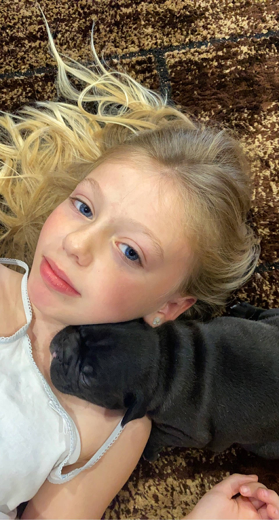 Harper a rejoint le concours — aidez-le/la à gagner de superbes lots ! beauty, blond, brown_hair, chin, eye, eyebrow, eyelash, fawn, gesture, grass, hairstyle, happy, head, iris, lip, long_hair, mammal, people, person, skin