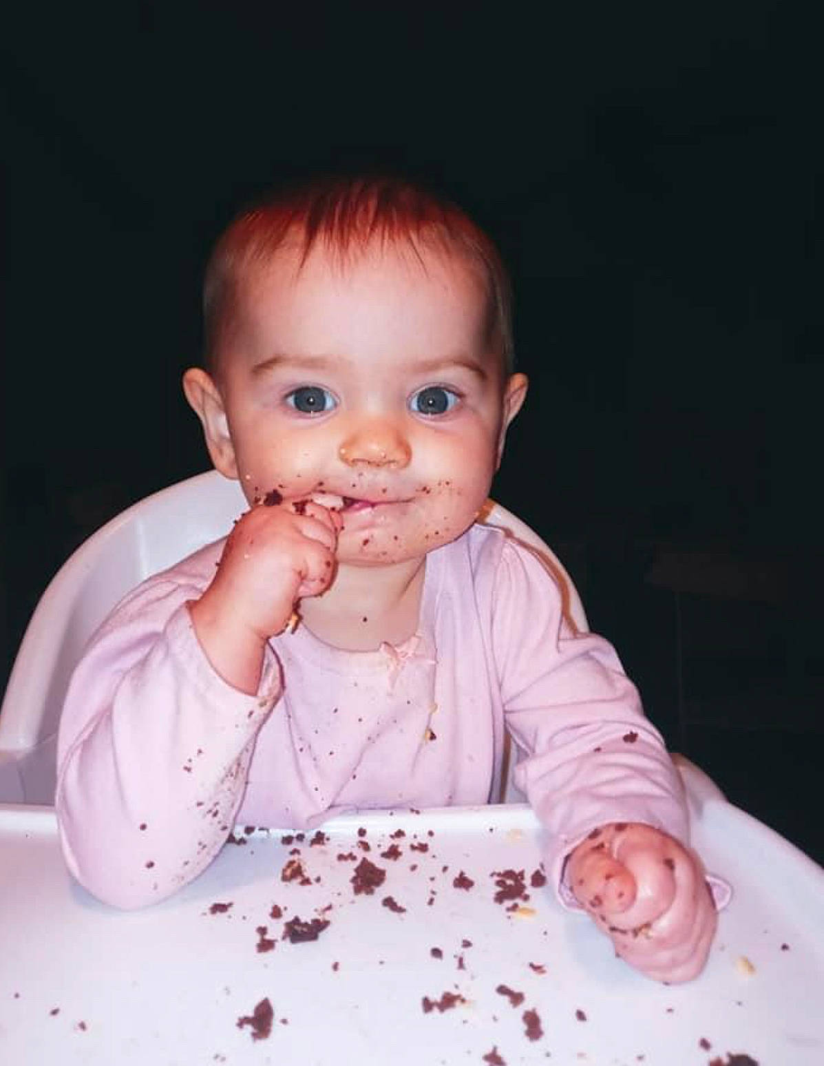 Brenda joined the competition — help win amazing prizes! baby, baby_toddler_clothing, cheek, child, dress, eyelash, finger, fun, gesture, happy, iris, lip, mouth, nail, nose, person, sitting, skin, sleeve, sweetness