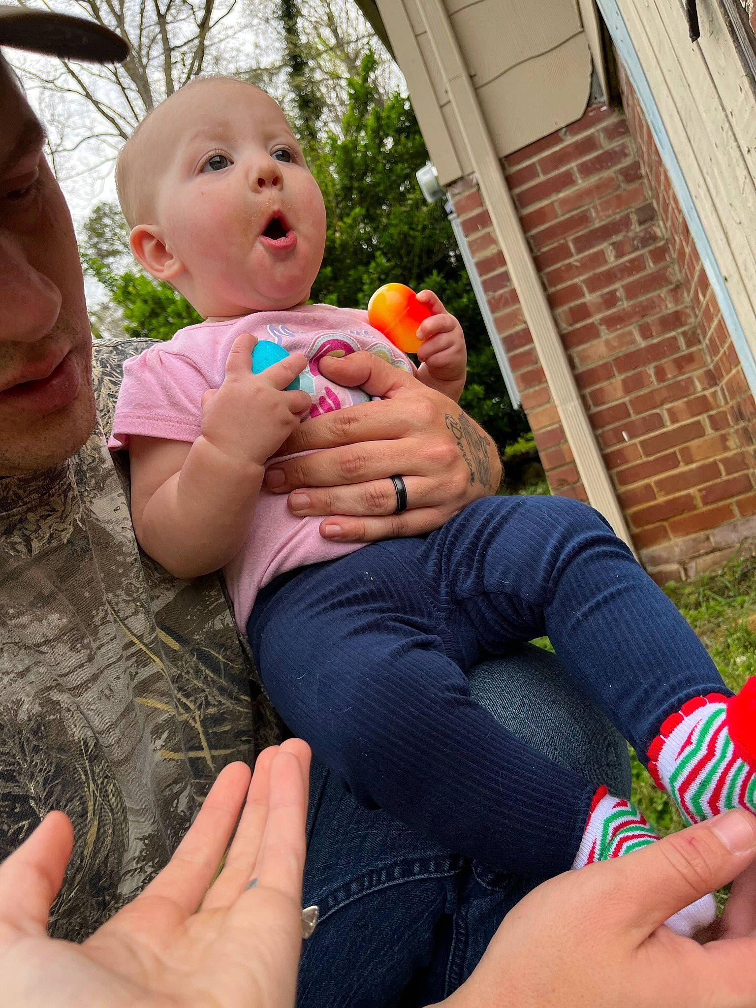 Belle joined the competition — help win amazing prizes! baby, facial_expression, finger, fun, gesture, grass, hand, happy, knee, leg, leisure, nail, person, pink, skin, smile, summer, surprise, thigh, thumb