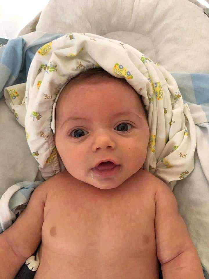 Cassius joined the competition — help win amazing prizes! baby, cheek, child, face, head, headgear, mouth, person, skin, toddler