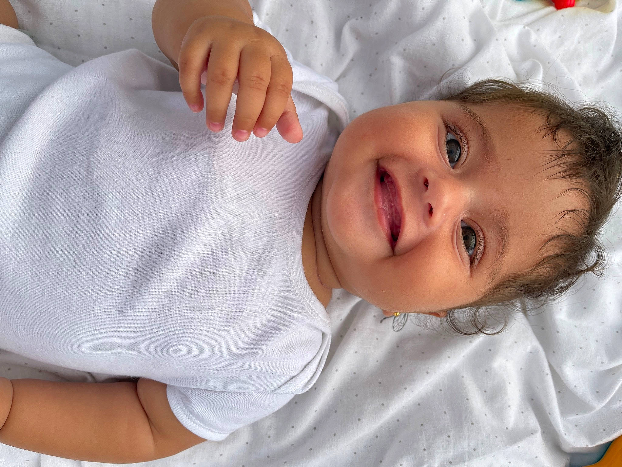 Fatima joined the competition — help win amazing prizes! baby, baby_toddler_clothing, cheek, child, comfort, eye, eyebrow, gesture, happy, iris, joy, linens, lip, mouth, nose, person, room, skin, sleeve, smile