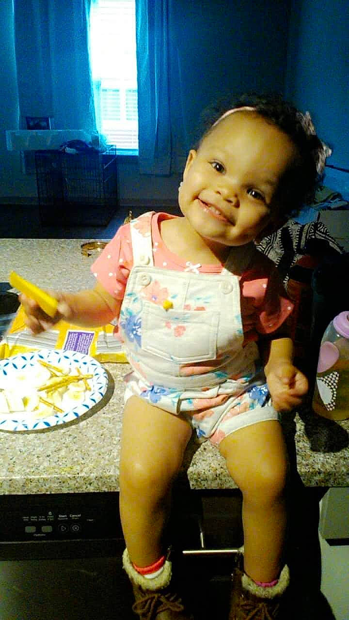 Kellyann is registered to the contest to win money with this photo: baby, cheek, child, daughter, joy, person, smile, thigh, toddler