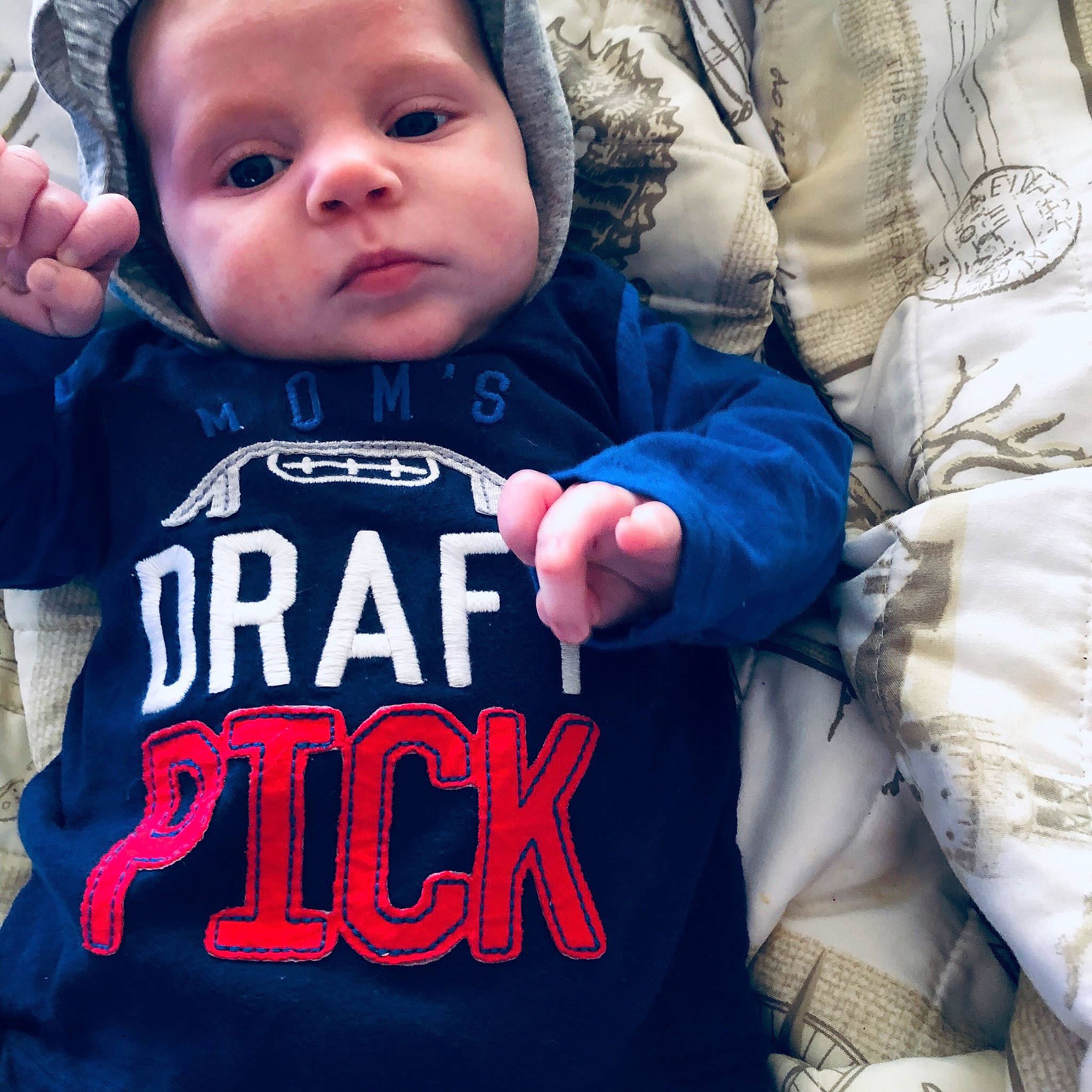 Xavier joined the competition — help win amazing prizes! blue, boy, child, cool, day, fun, infant, person, product, smile, t_shirt, toddler