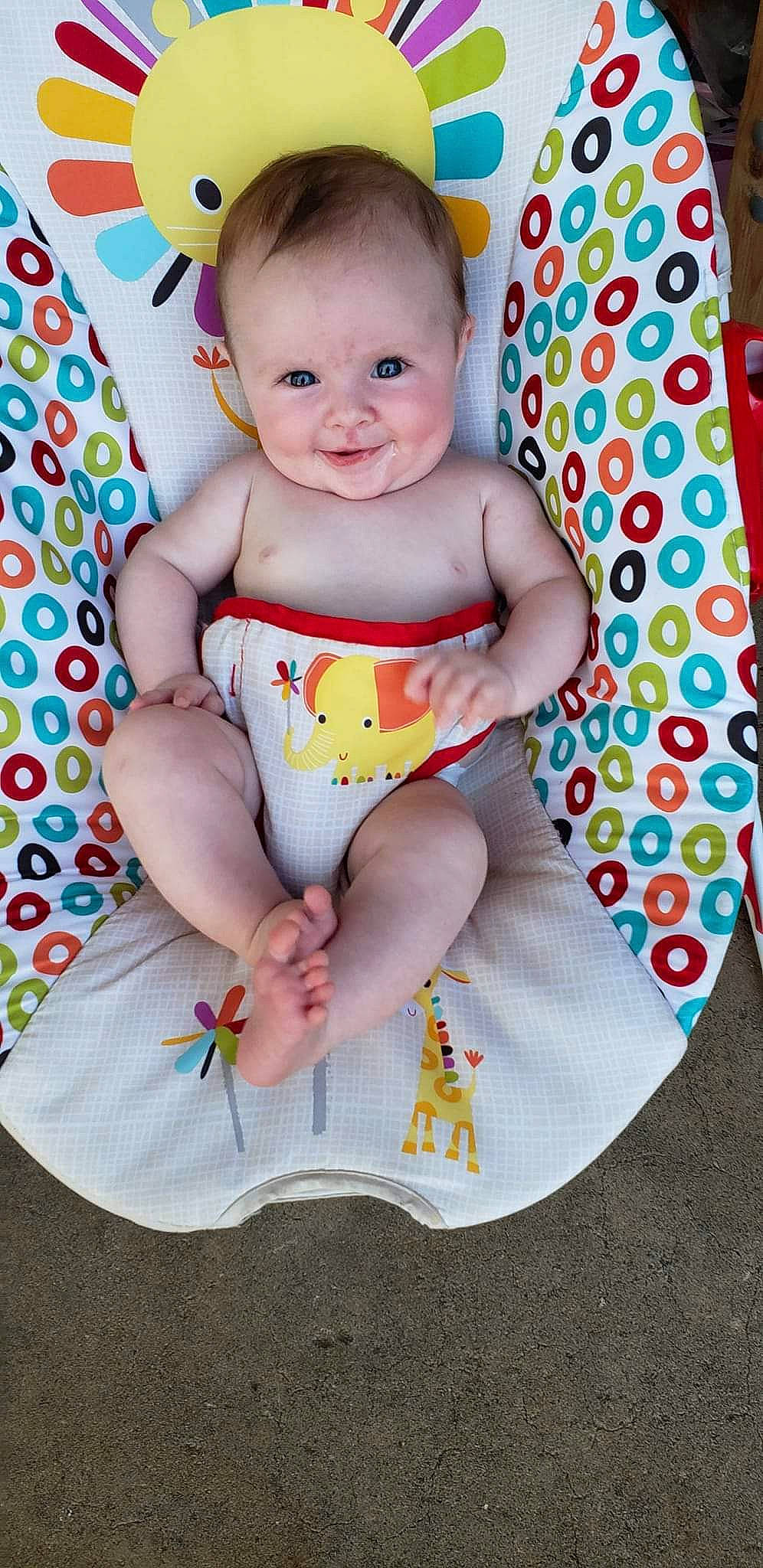 Raycelynn joined the competition — help win amazing prizes! arm, baby, baby_products, baby_toddler_clothing, cheek, child, face, fun, happy, head, pattern, person, pink, shorts, skin, sleeve, smile, stomach, t_shirt, thigh