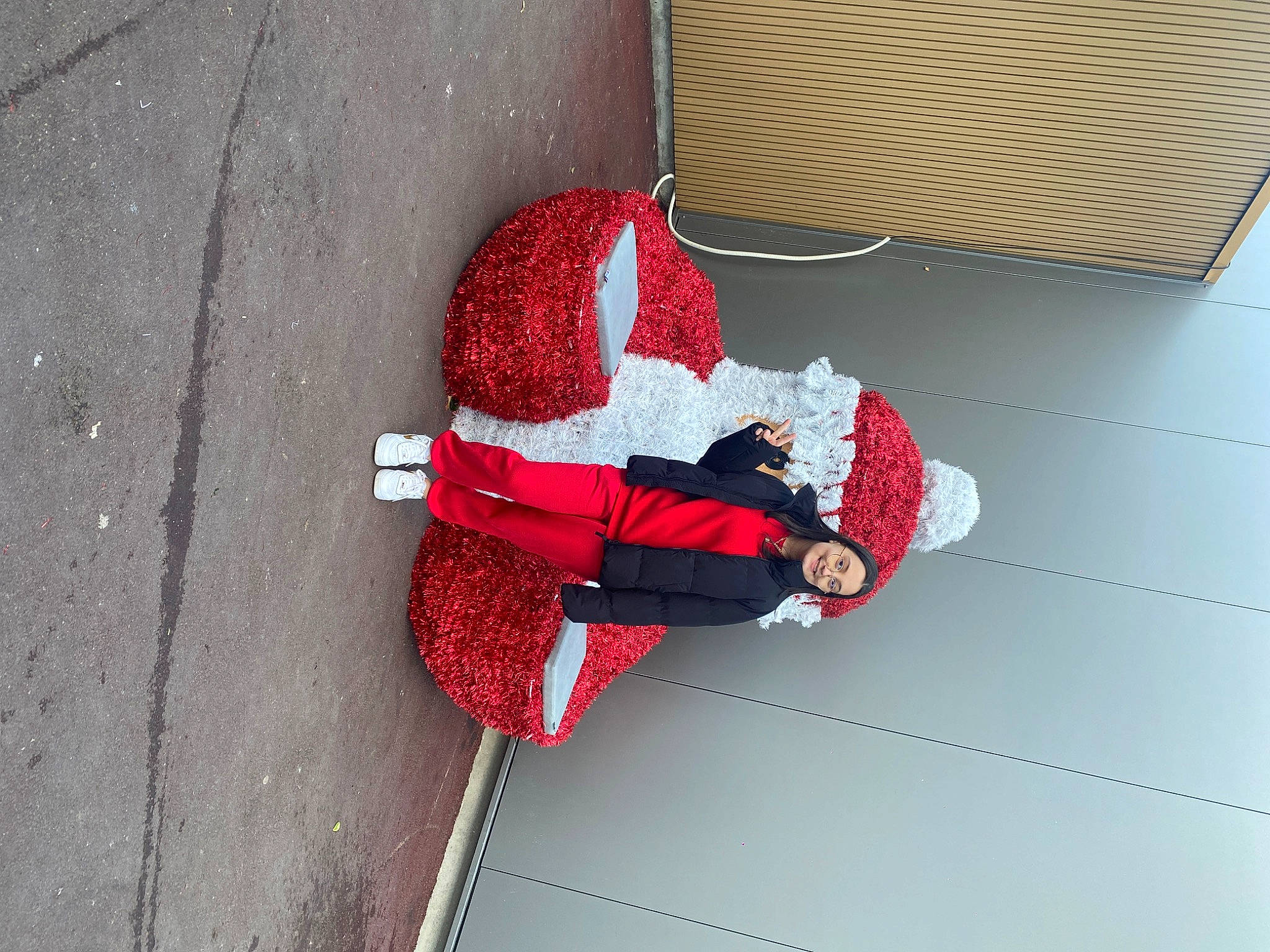 Giulia a rejoint le concours — aidez-le/la à gagner de superbes lots ! asphalt, carmine, cement, concrete, coquelicot, flooring, headgear, human_leg, joy, pattern, person, plaid, plant, recreation, road_surface, rope, shadow, sidewalk, walking_shoe, winter