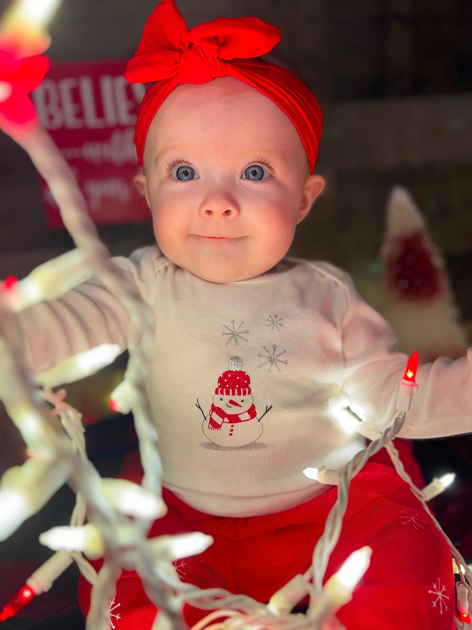 Sophie joined the competition — help win amazing prizes! baby, baby_toddler_clothing, cap, cheek, christmas_eve, costume_hat, event, fun, happy, head, headwear, holiday, human_body, person, pink, red, skin, sleeve, smile, t_shirt
