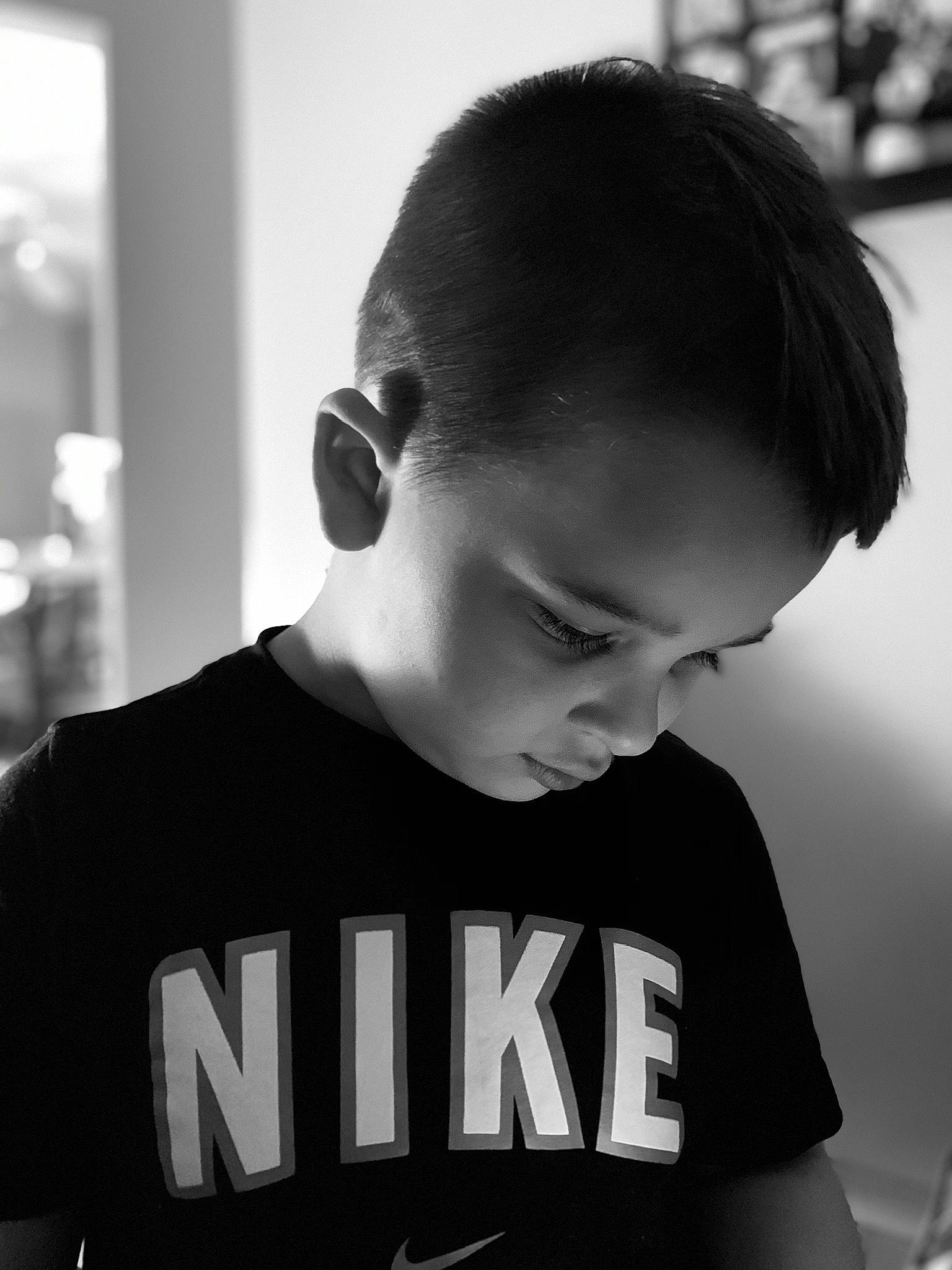 Paxton joined the competition — help win amazing prizes! black, black_and_white, cheek, child, chin, cool, ear, eye, face, facial_expression, forehead, hair, hairstyle, head, monochrome, monochrome_photography, person, photograph, photography, snapshot