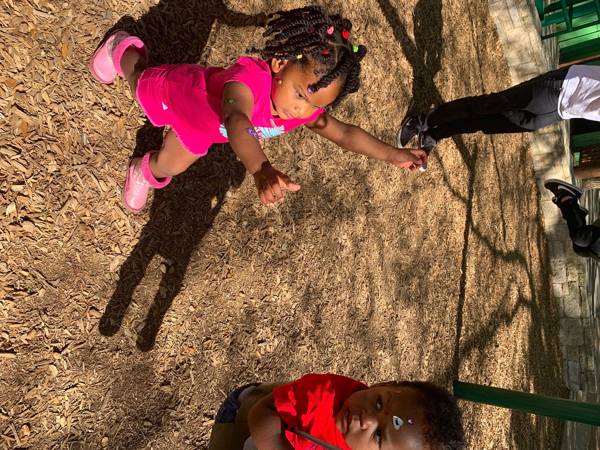 Aiden joined the competition — help win amazing prizes! adaptation, black, child, fun, grass, green, happy, human_leg, leg, leisure, people_in_nature, person, photograph, recreation, red, shoe, sneakers, soil, thigh, toddler