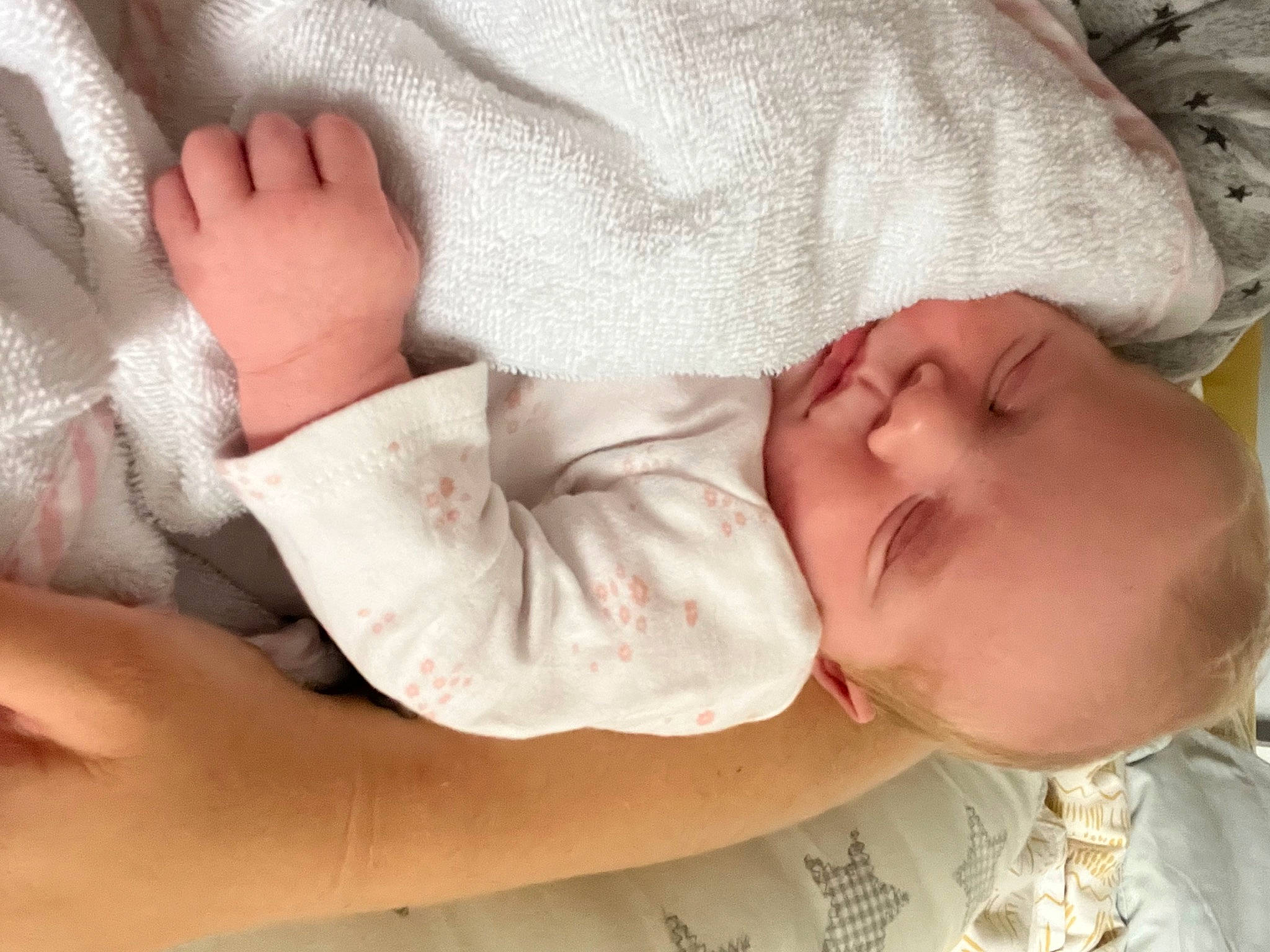 Evie-rose joined the competition — help win amazing prizes! baby, baby_sleeping, baby_toddler_clothing, beauty, cheek, child, comfort, finger, gesture, hand, head, mouth, nail, nose, pattern, person, product, skin, sleeve, thumb