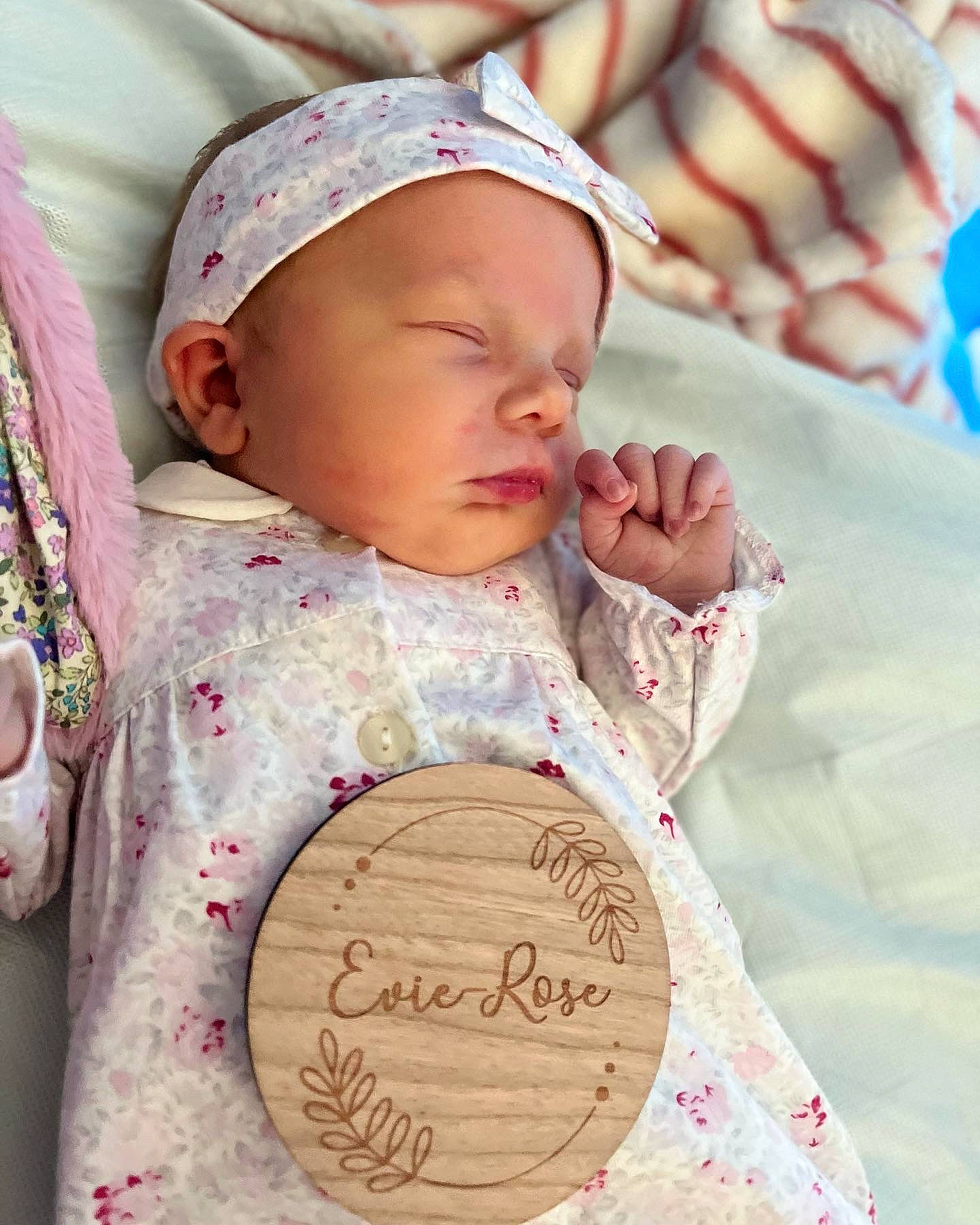 Evie-rose joined the competition — help win amazing prizes! baby, baby_toddler_clothing, cap, cheek, child, chin, comfort, facial_expression, finger, grass, happy, head, headwear, linens, lip, person, pink, product, skin, sleeve