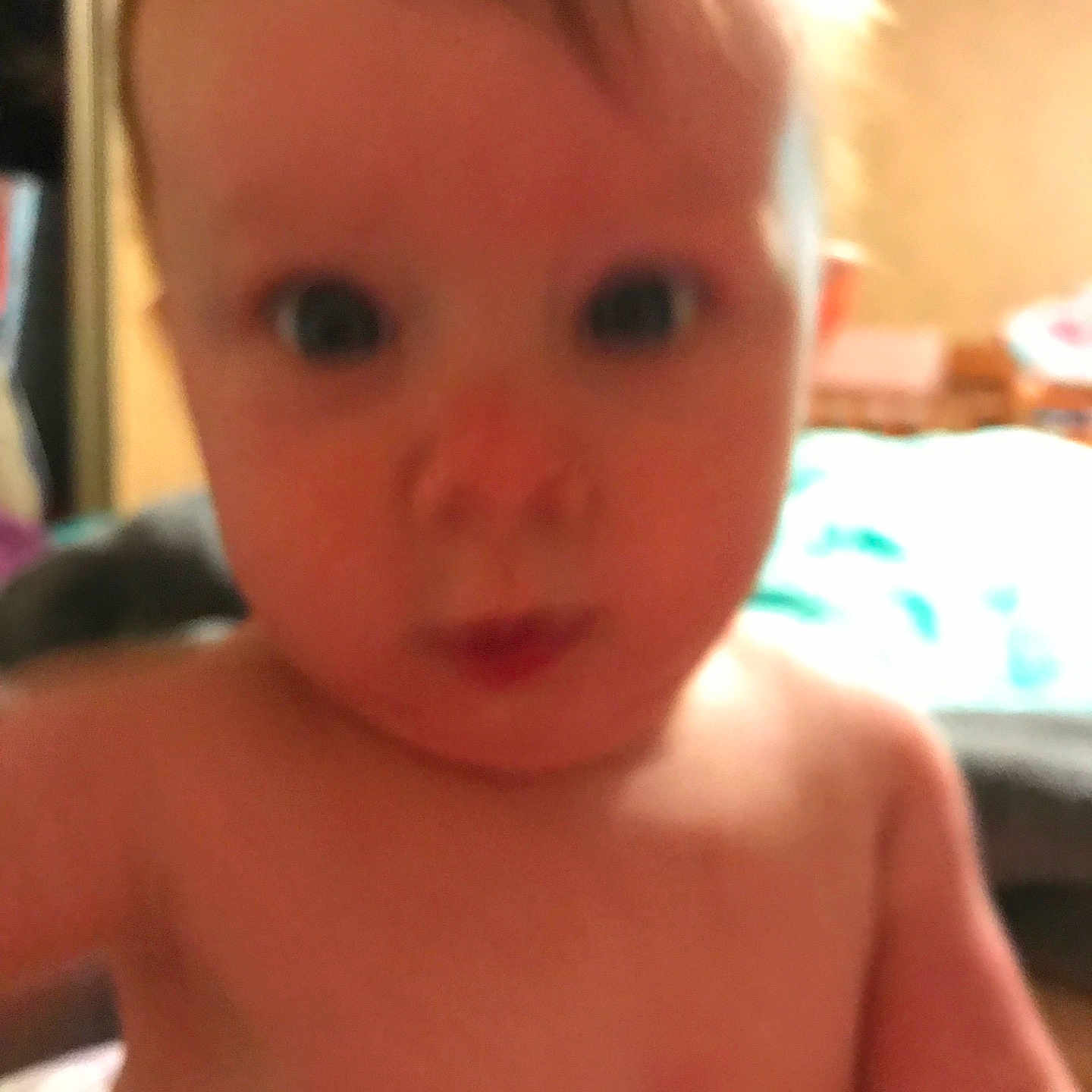 Avery is registered to the contest to win money with this photo: arm, blond, boy, cheek, child, chin, close_up, ear, eye, finger, forehead, hand, human_hair_color, infant, lip, mouth, nose, skin, thumb, toddler