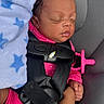 Bakari joined the competition — help win amazing prizes! baby, blanket, car_seat, child, cute, fabric, indoors, infant, newborn, pacifier, peaceful, pink_clothing, portrait, resting, safety, seatbelt, sleeping, small_foot, small_hand, soft_texture