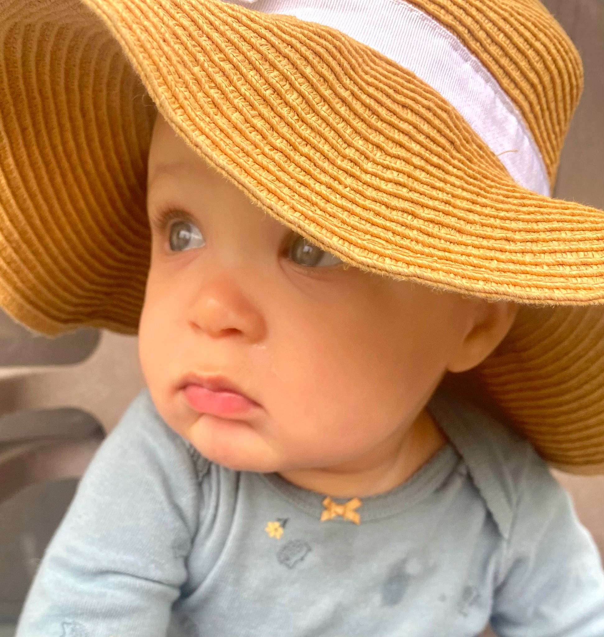 Aylynn is registered to the contest to win money with this photo: baby, baby_toddler_clothing, cap, child, clothing, cowboy_hat, eye, fashion_accessory, fedora, fun, happy, hat, head, headgear, headwear, human_body, person, sleeve, smile, sun_hat
