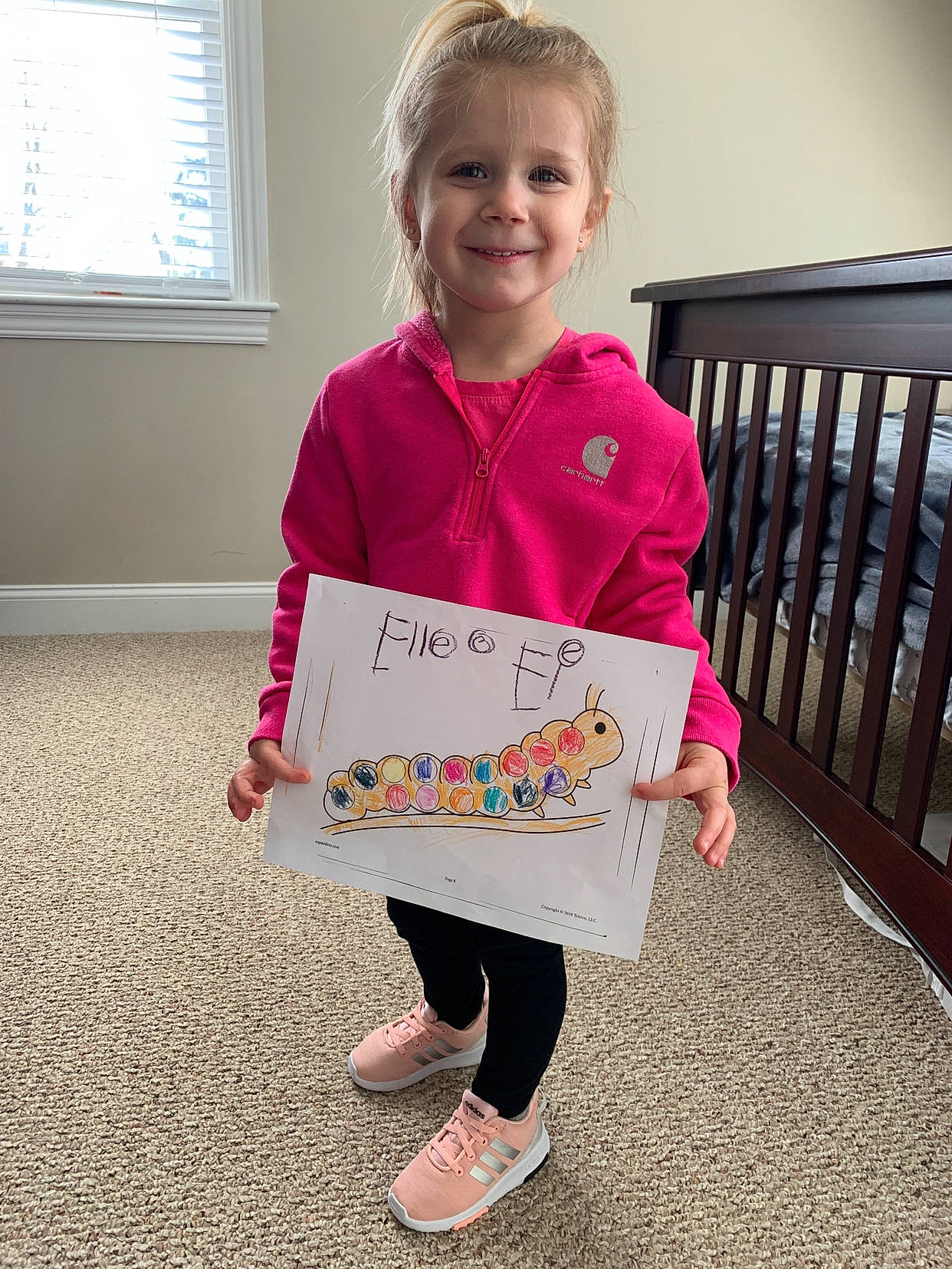 Ellieanna joined the competition — help win amazing prizes! baby_products, baby_toddler_clothing, child, diaper_bag, joy, outerwear, pattern, person, pink, product, sleeve, smile, standing, t_shirt, toddler