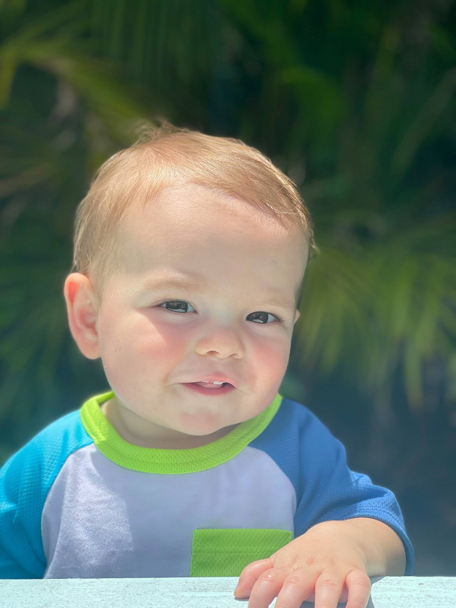 Tristin joined the competition — help win amazing prizes! baby, baby_toddler_clothing, cheek, child, chin, eye, face, facial_expression, fun, grass, happy, iris, leisure, nose, people_in_nature, person, skin, smile, summer, toddler