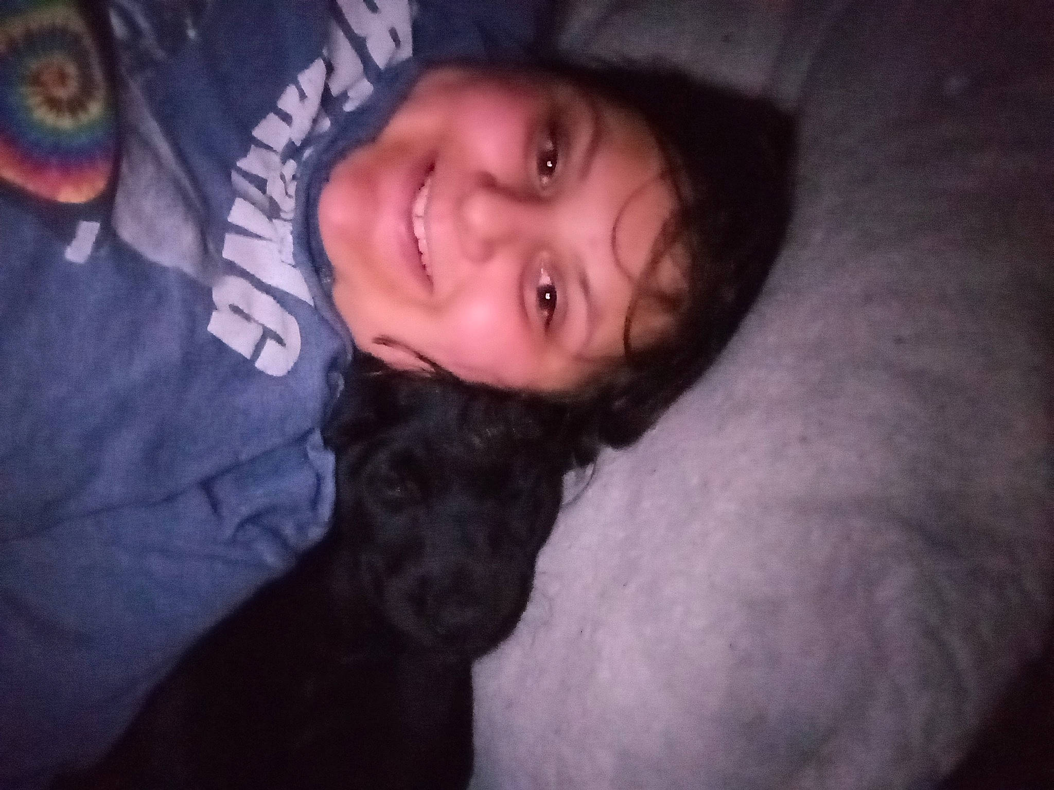 Tubby joined the competition — help win amazing prizes! carnivore, comfort, companion_dog, darkness, dog, dog_breed, eye, flash_photography, fun, fur, happy, night, nose, portrait_photography, room, sitting, smile, sporting_group, toddler, tree