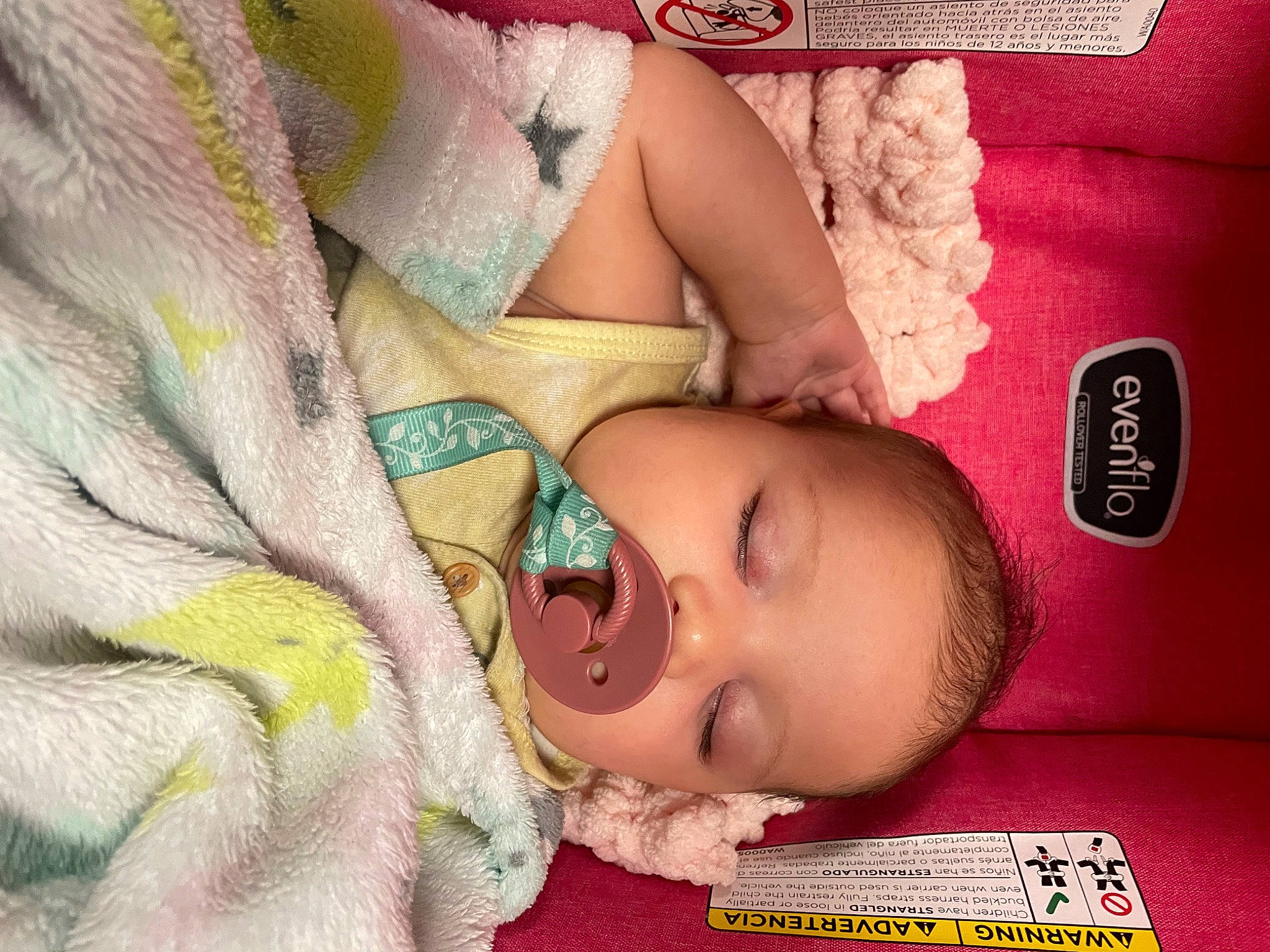 Luxa is registered to the contest to win money with this photo: baby, baby_toddler_clothing, bedtime, cheek, child, comfort, eyebrow, eyelash, happy, human_body, linens, nail, nap, nose, pattern, person, pink, product, skin, textile