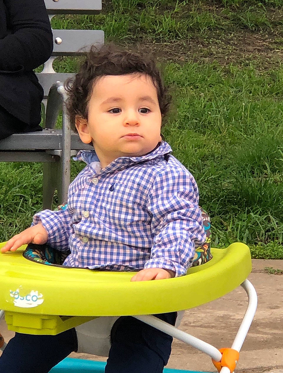 Youssef joined the competition — help win amazing prizes! child, leisure, person, play, product, sitting, skin, smile, toddler, vehicle, yellow