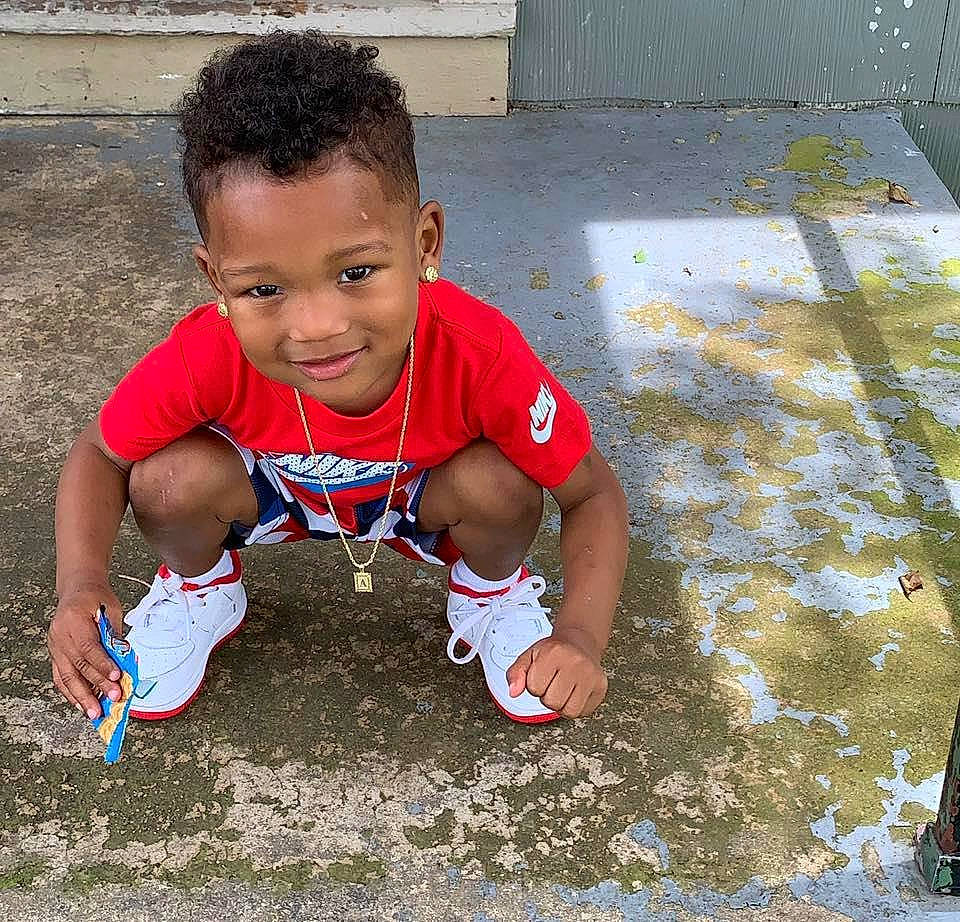 Deshawn joined the competition — help win amazing prizes! baby, child, floor, flooring, joy, person, play, sitting, smile, toddler