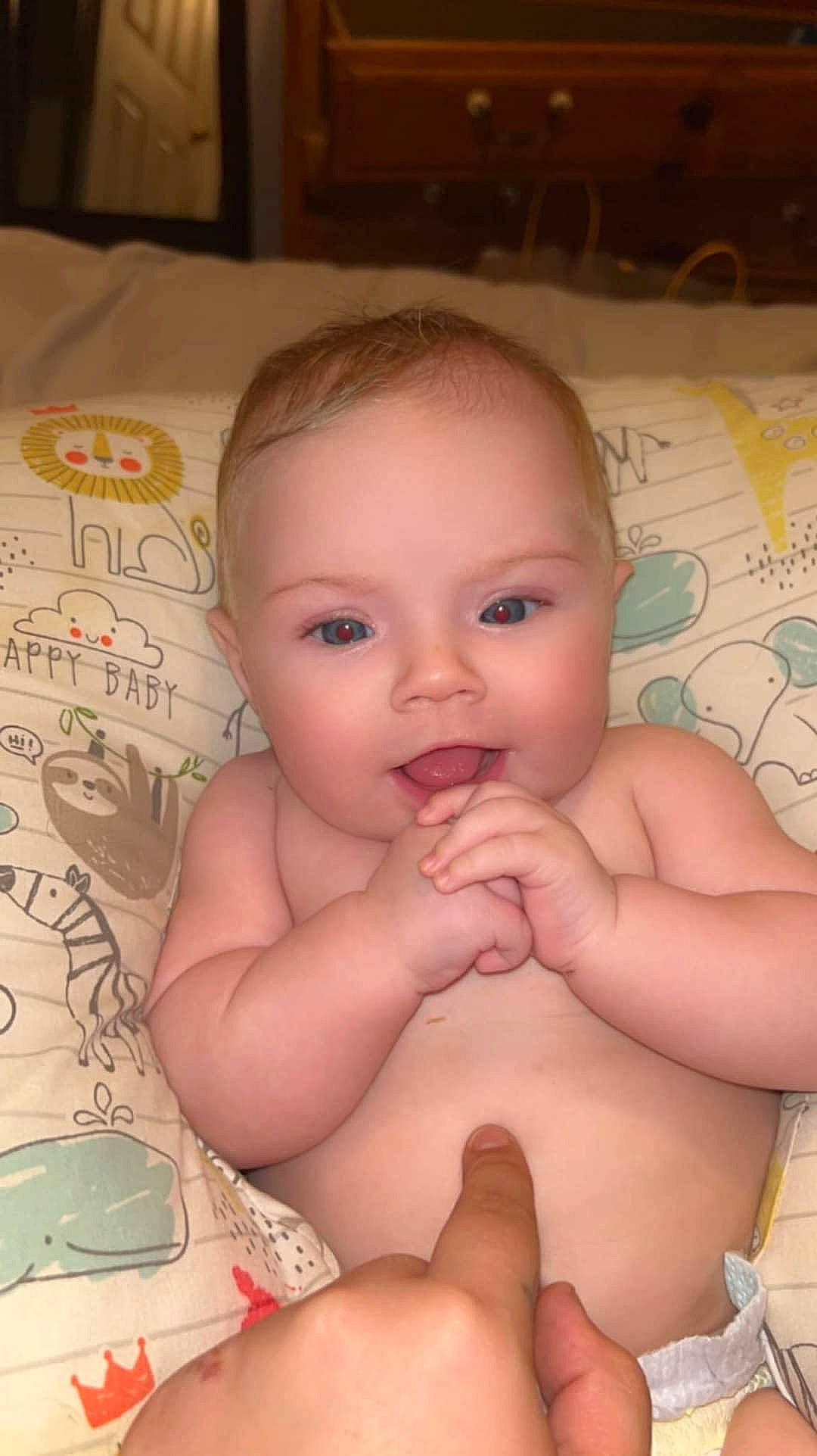 Alannah joined the competition — help win amazing prizes! arm, baby, cheek, eye, eyebrow, face, gesture, hair, hairstyle, hand, head, human_body, leg, lip, mouth, muscle, neck, nose, person, skin