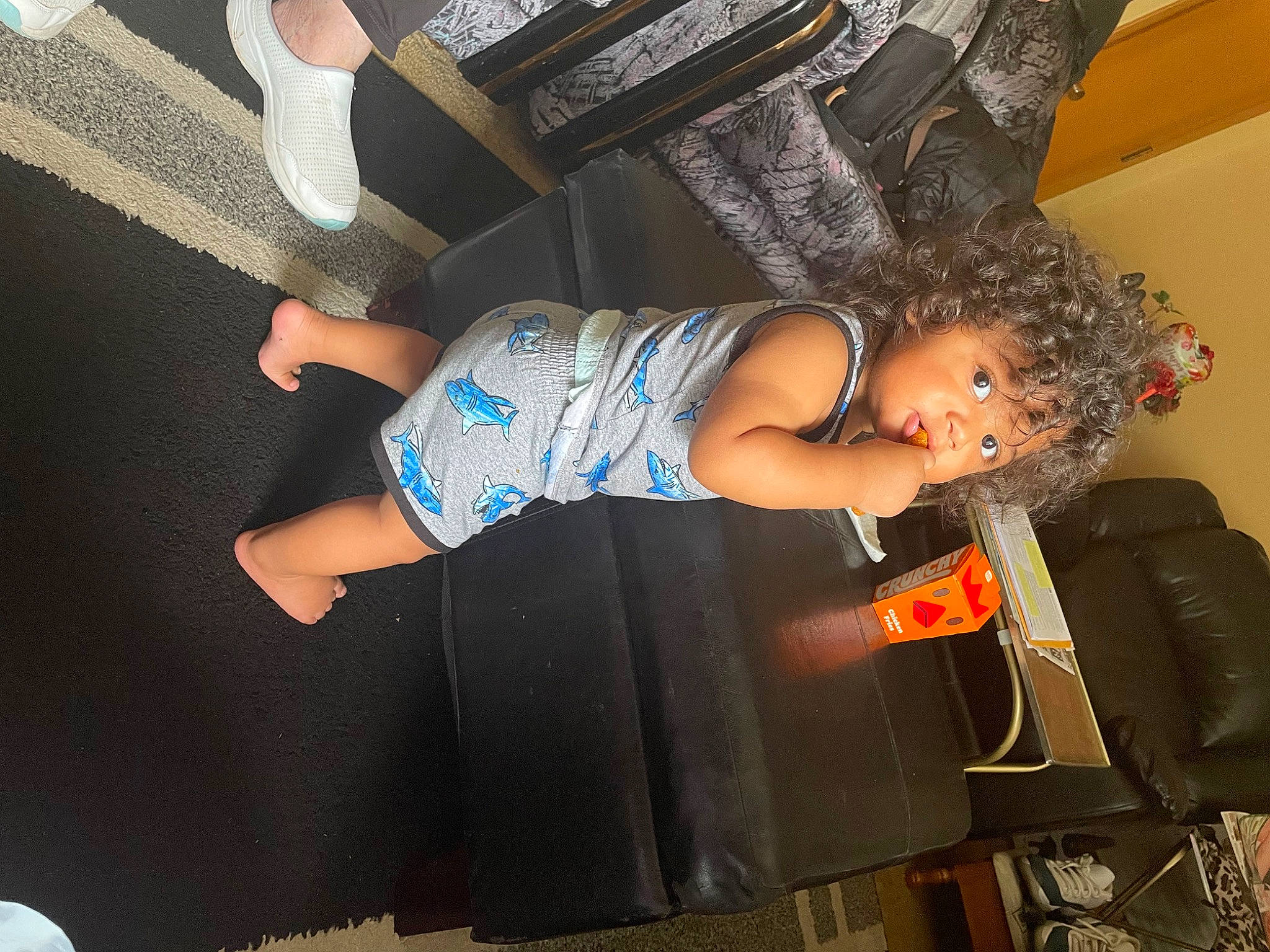 Little Robert joined the competition — help win amazing prizes! child, elbow, fashion_design, fun, hat, human_leg, knee, leg, person, room, sandal, shoe, smile, textile, thigh, toddler, waist, wrist