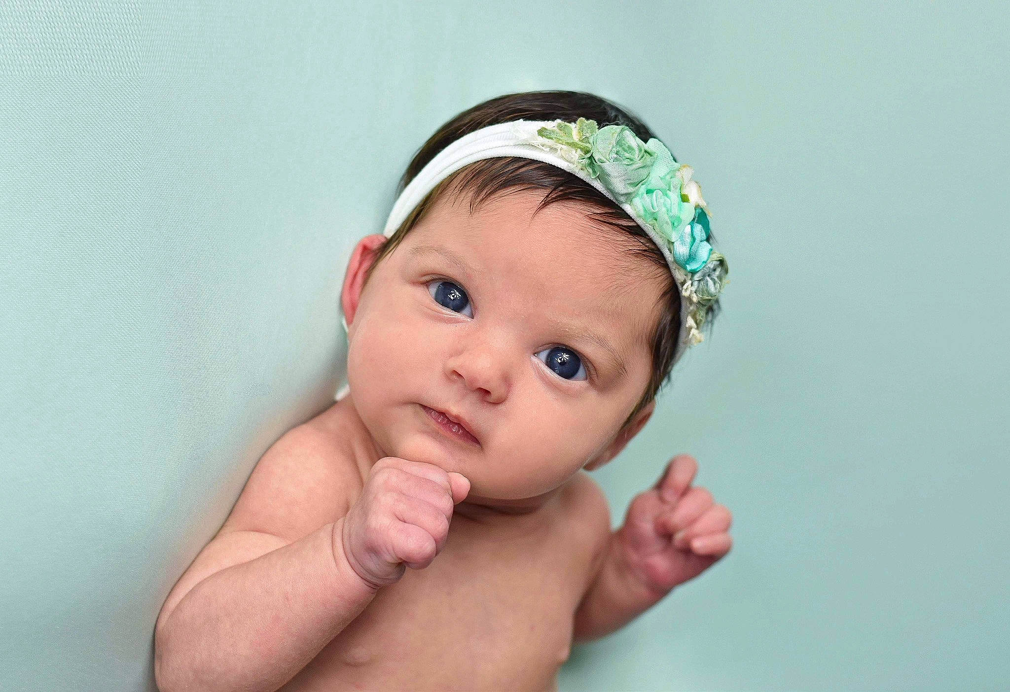 Kaelani is registered to the contest to win money with this photo: baby, cheek, child, face, fashion_accessory, finger, forehead, hair_accessory, hair_tie, hand, head, headband, headgear, headpiece, headwear, nose, person, photography, skin, thumb