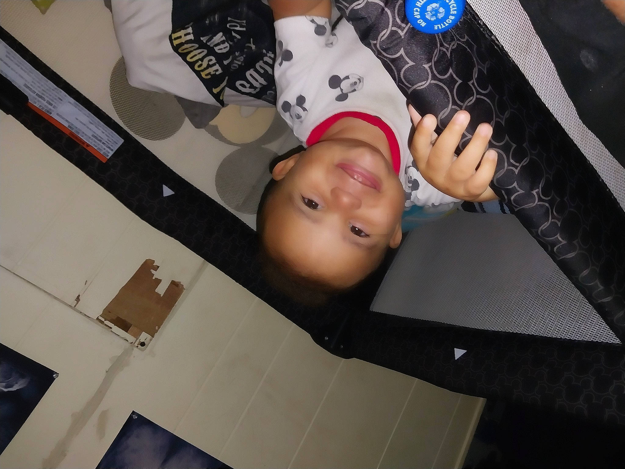 Gregory joined the competition — help win amazing prizes! carmine, child, flash_photography, flooring, fun, happy, joy, person, room, shipping_box, smile, space, t_shirt, toddler