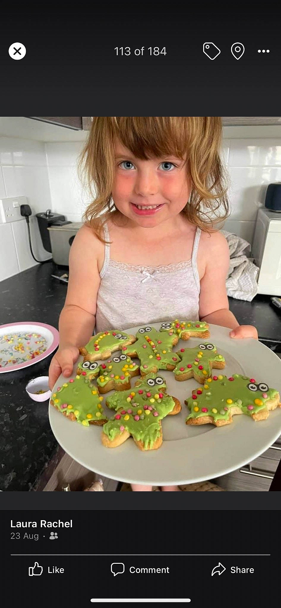 Elayah joined the competition — help win amazing prizes! baked_goods, baking, buttercream, cake_decorating, cake_decorating_supply, chair, computer_monitor, cooking, cuisine, desk, event, food, icing, ingredient, joy, person, plate, recipe, smile, sugar_cake