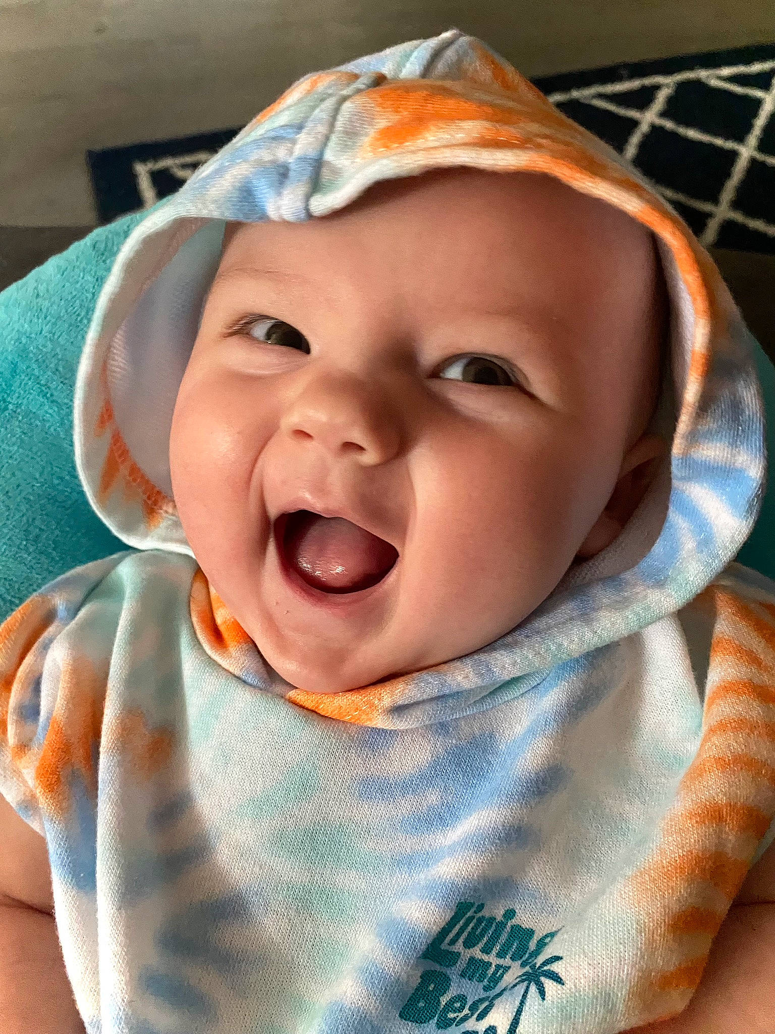 Sloane joined the competition — help win amazing prizes! baby, baby_laughing, cheek, child, chin, comfort, eyebrow, facial_expression, happy, headwear, iris, jaw, lip, mouth, nose, person, skin, sleeve, smile, toddler